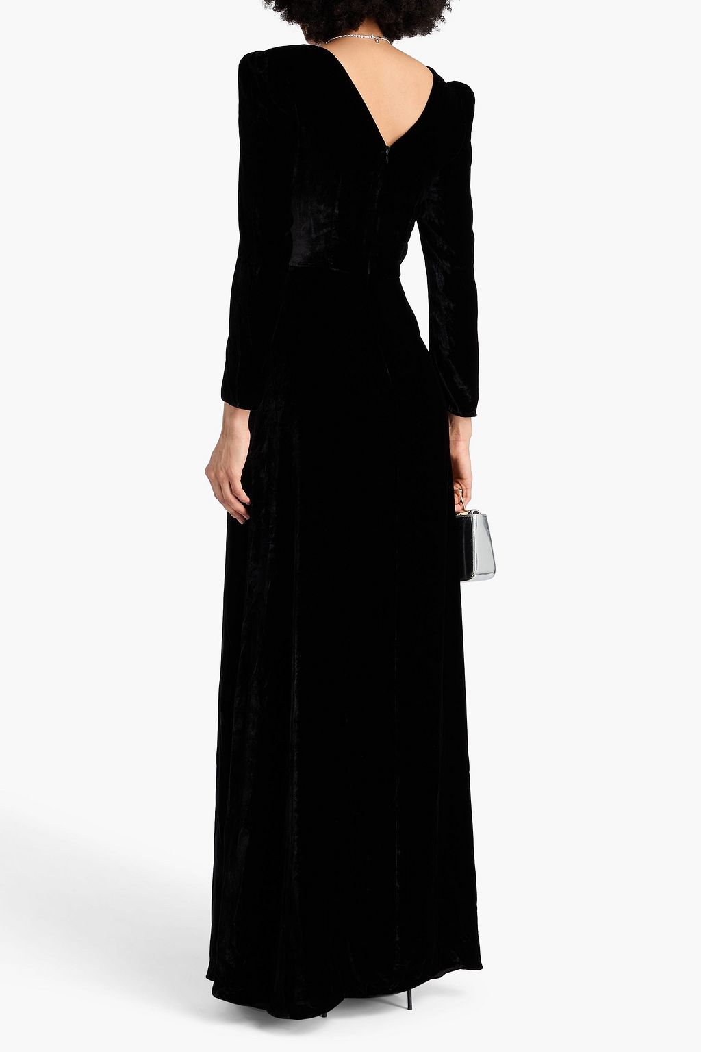 SALONI Margot velvet maxi dress