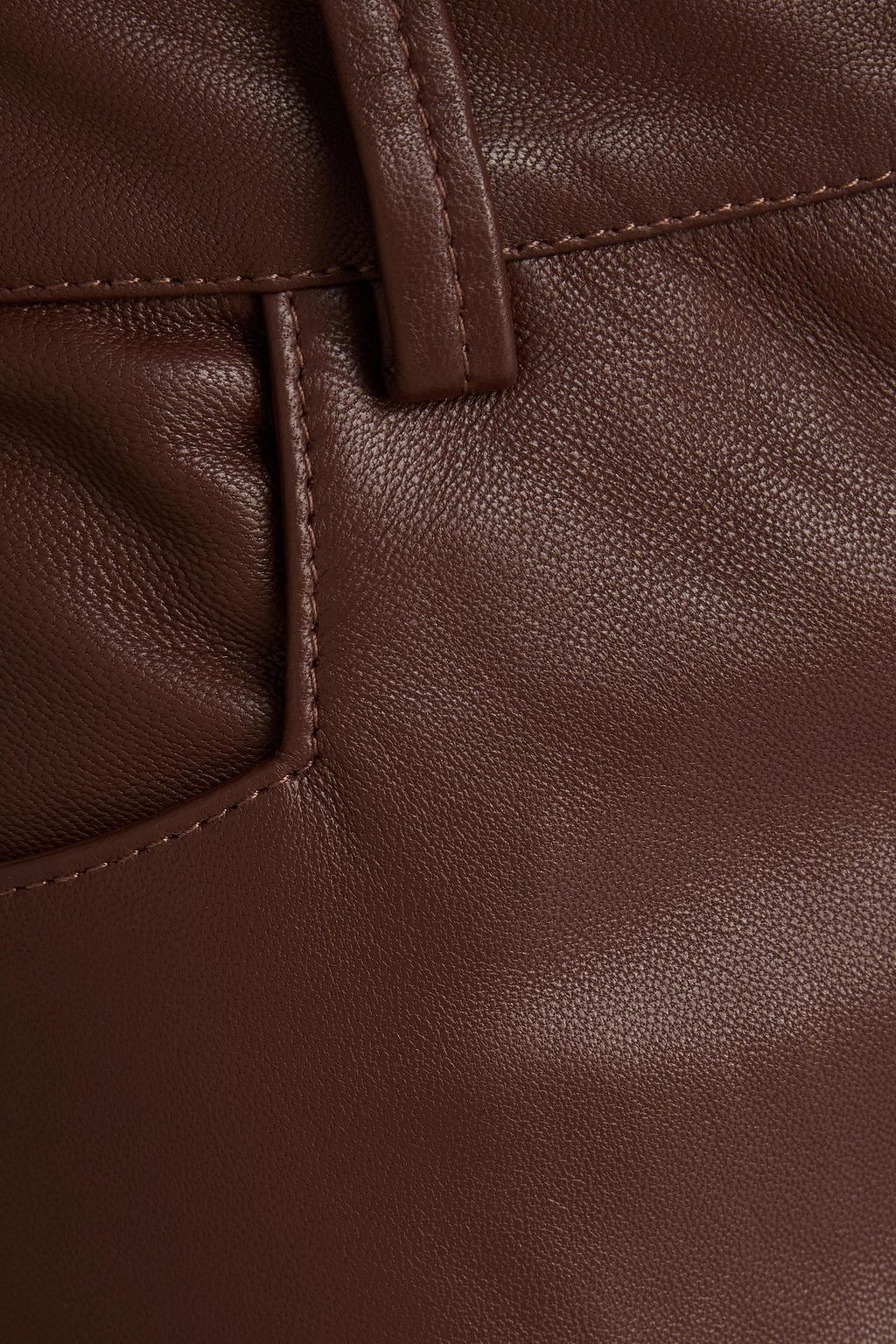 WANDLER Chamomile leather tapered pants