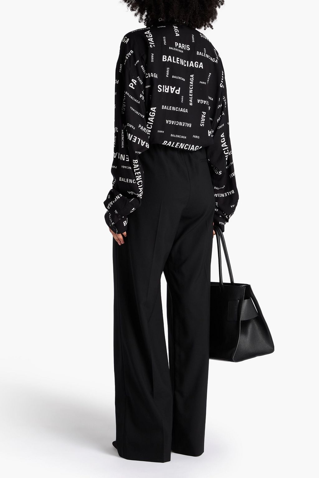 BALENCIAGA Wool-crepe wide-leg pants