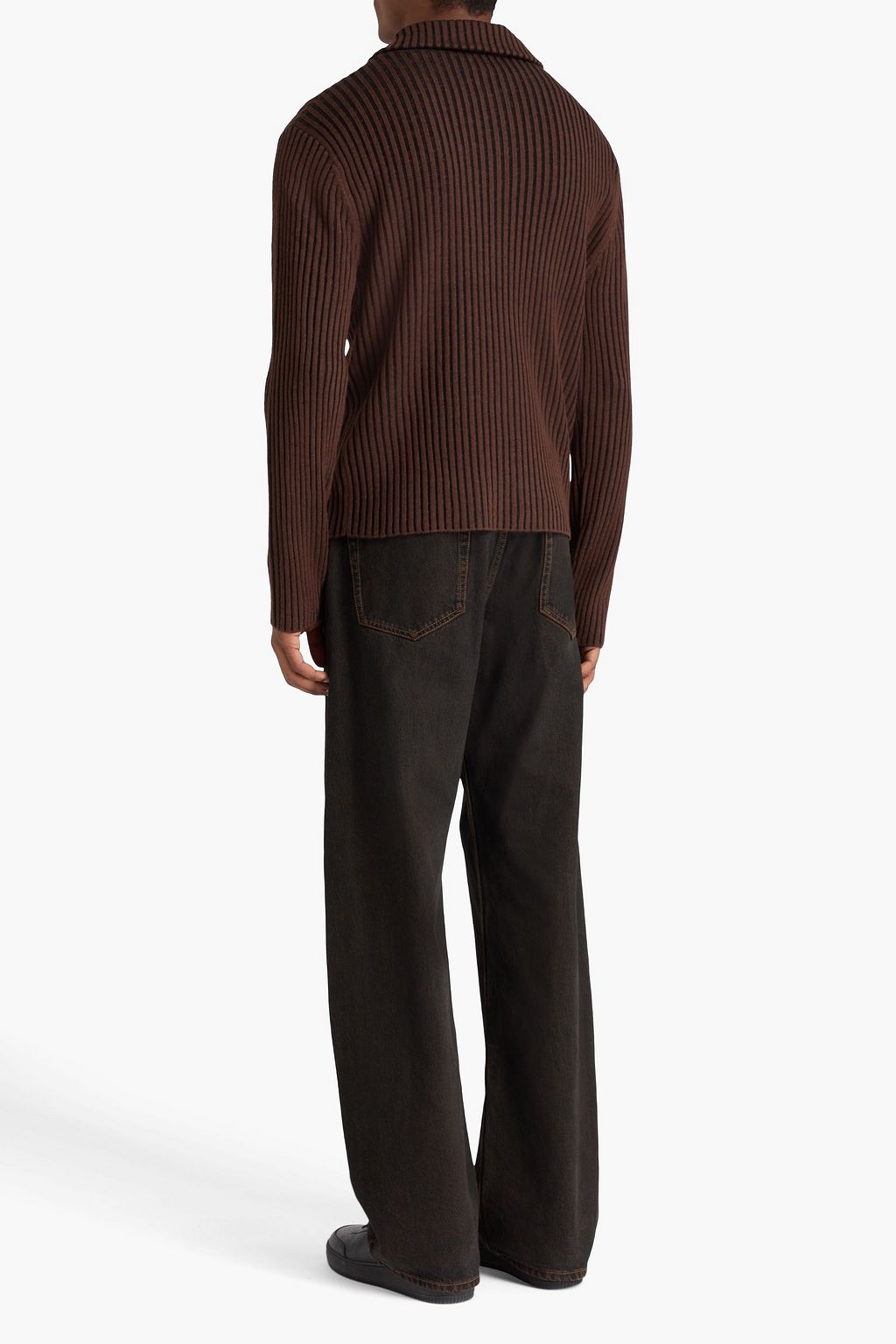 SANDRO Ribbed-knit cardigan
