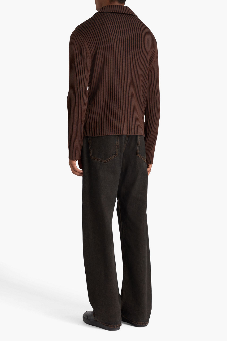 SANDRO RIBBED-KNIT CARDIGAN