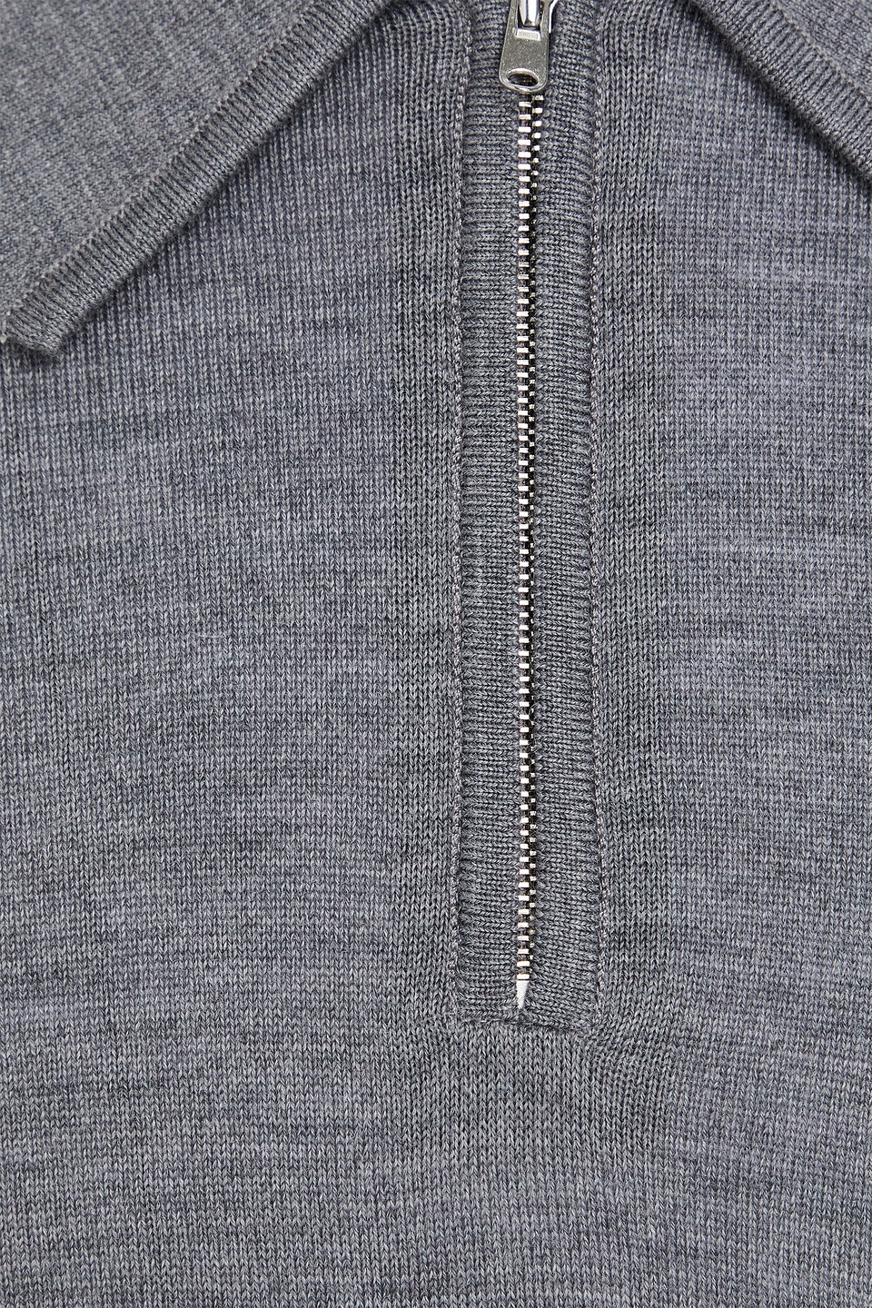 SANDRO WOOL-BLEND POLO SWEATER