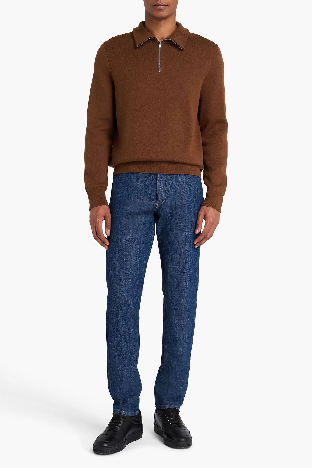 SANDRO Knitted half-zip sweater