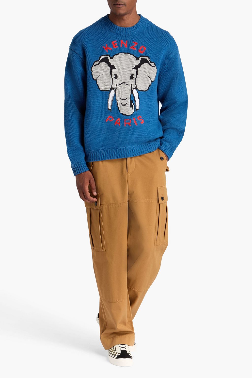 KENZO 인타르시아 울 혼방 스웨터