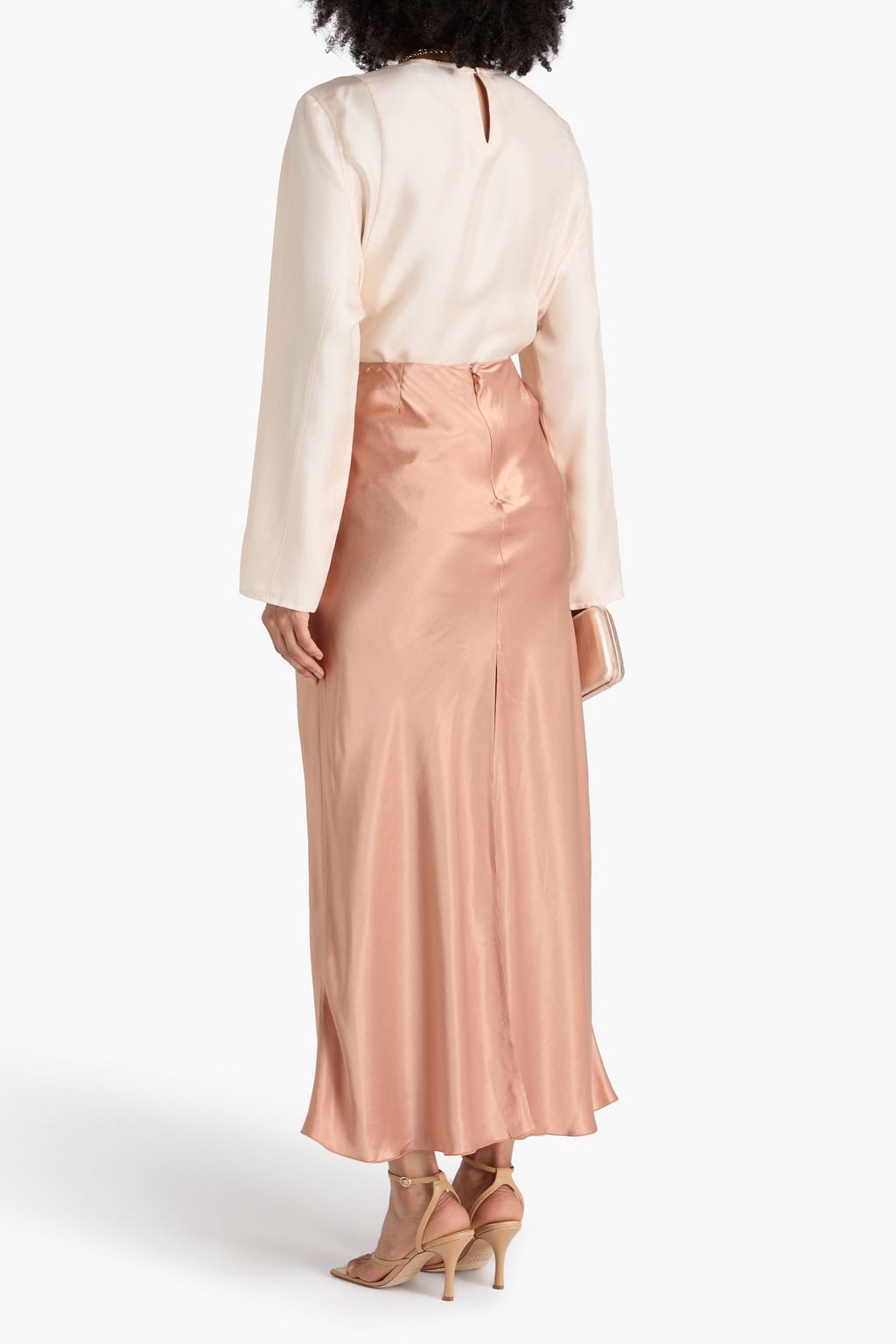 FORTE_FORTE Satin maxi skirt