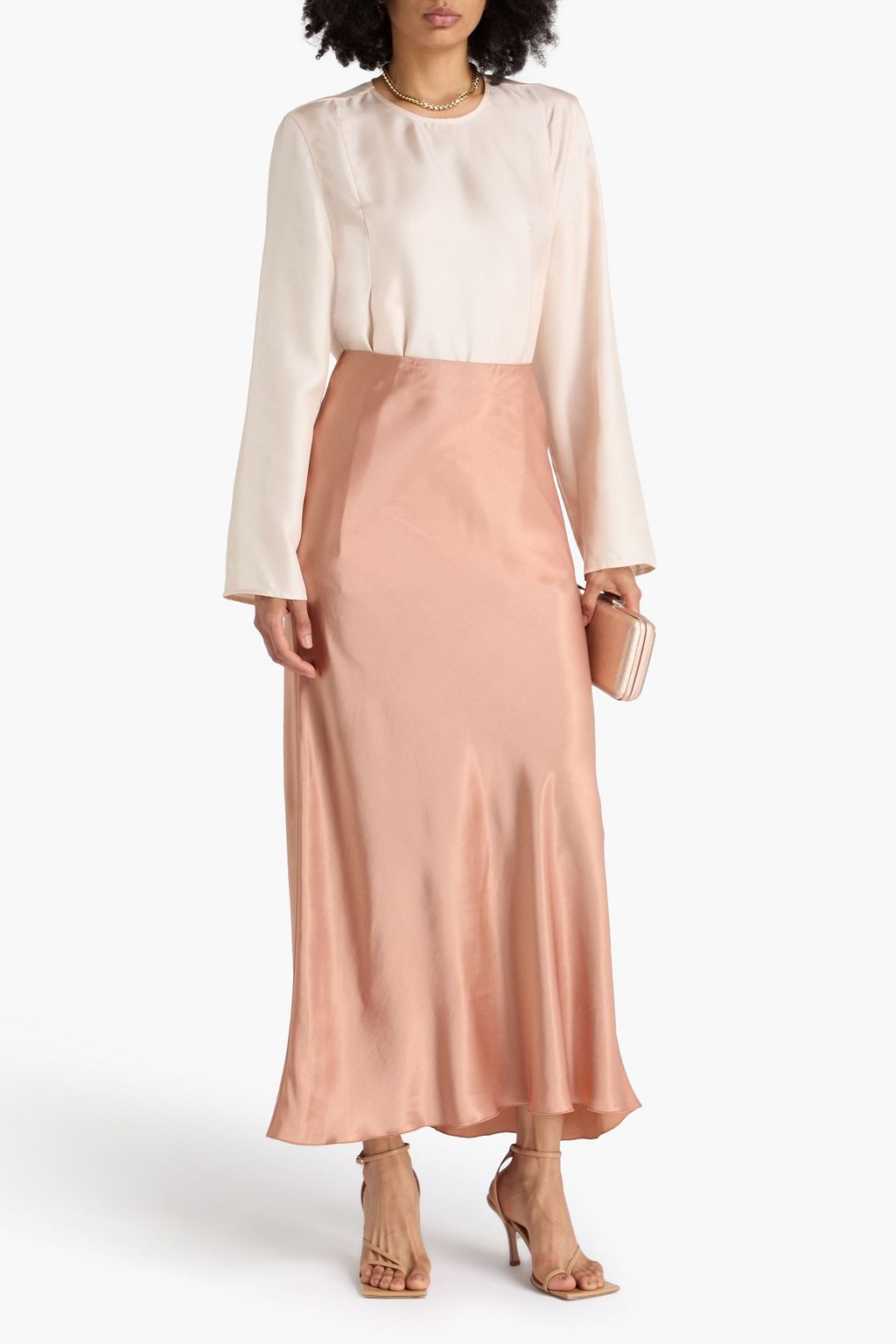 FORTE_FORTE Satin maxi skirt