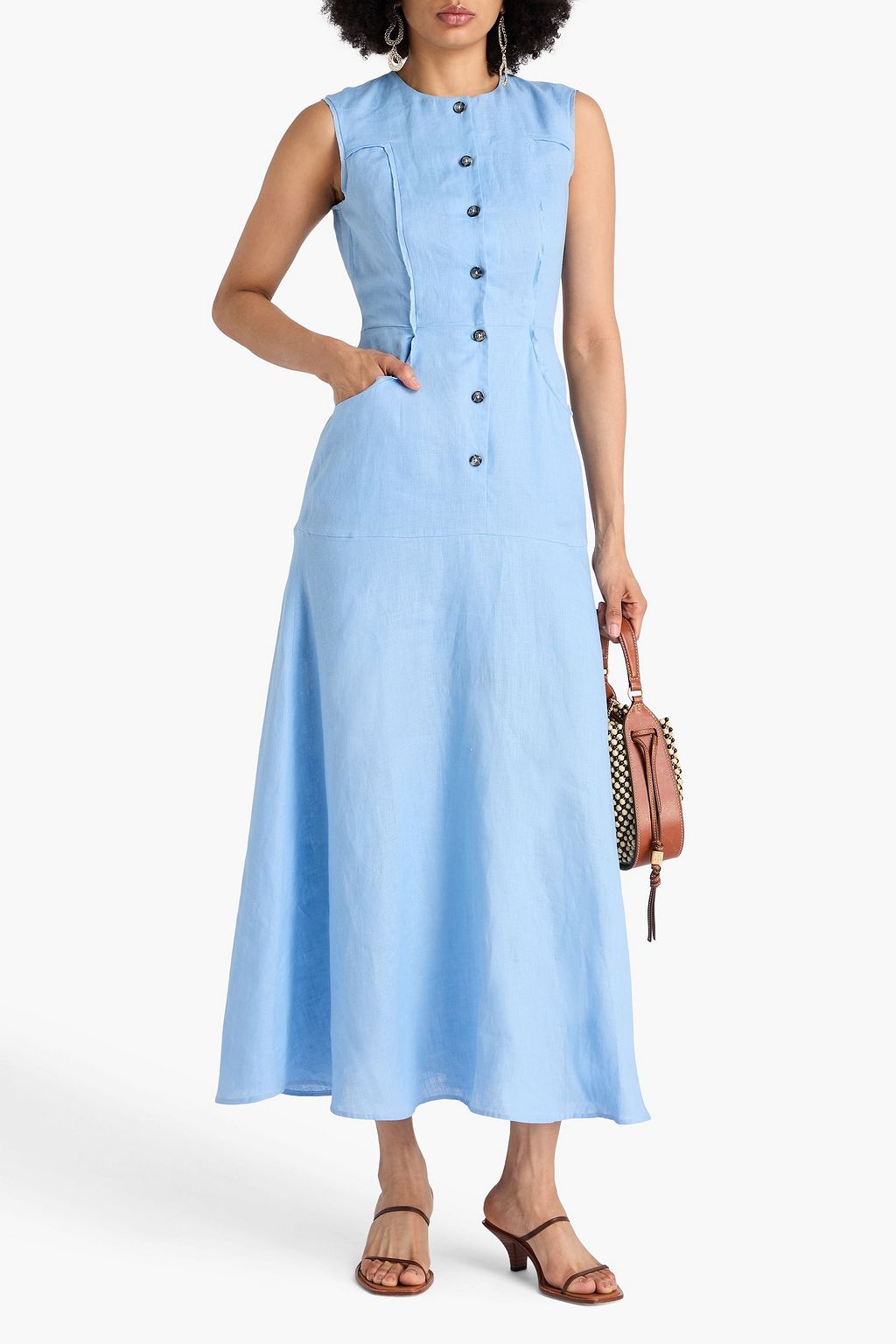 SALONI Maxikleid aus Leinen