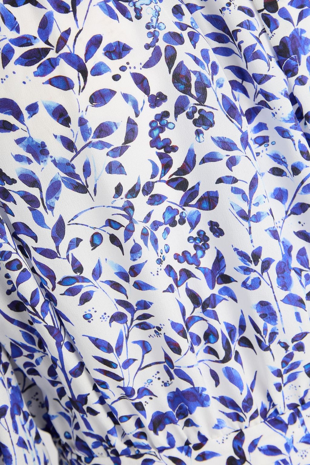SALONI Midikleid „Grace“ aus Crêpe de Chine aus Seide mit Polka-Dots
