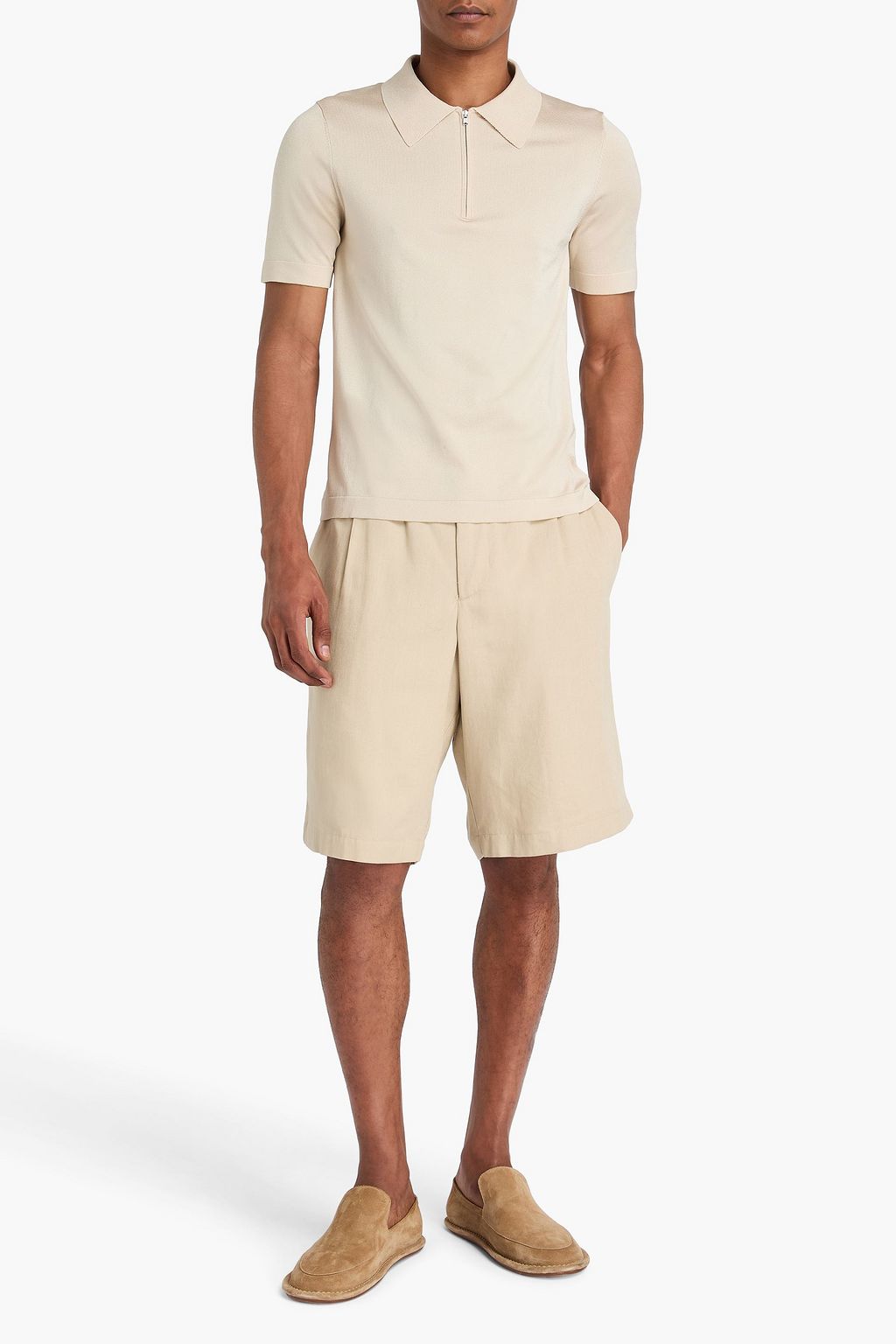 SANDRO Knitted polo shirt