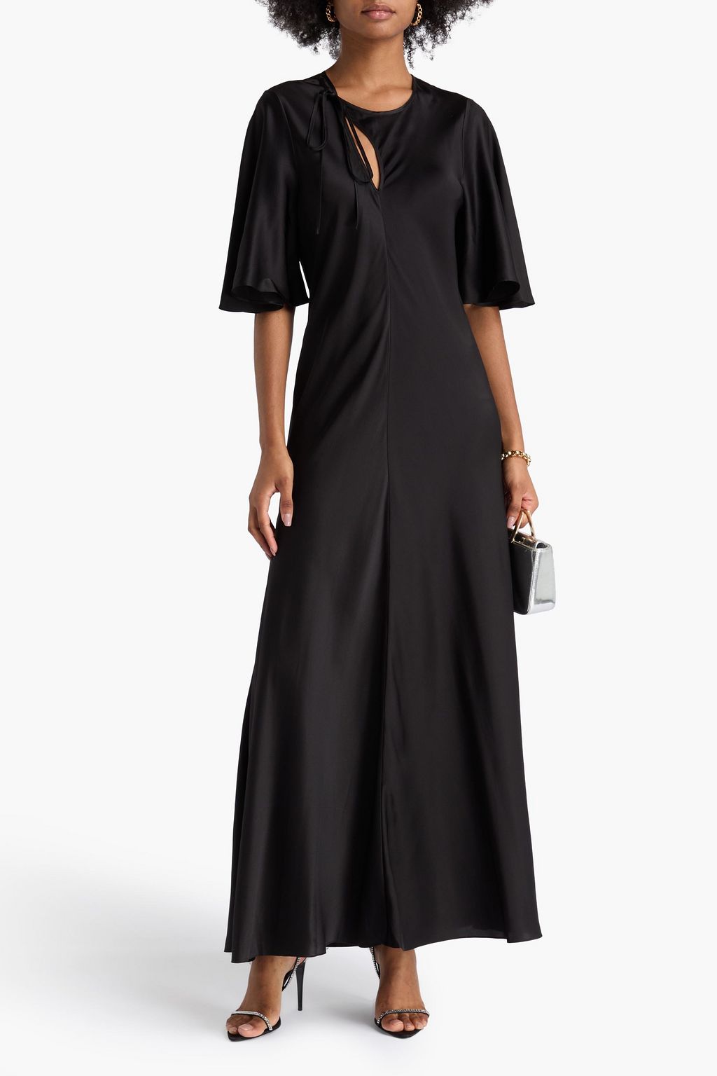 LEE MATHEWS Maxikleid „Stella“ aus Seidensatin