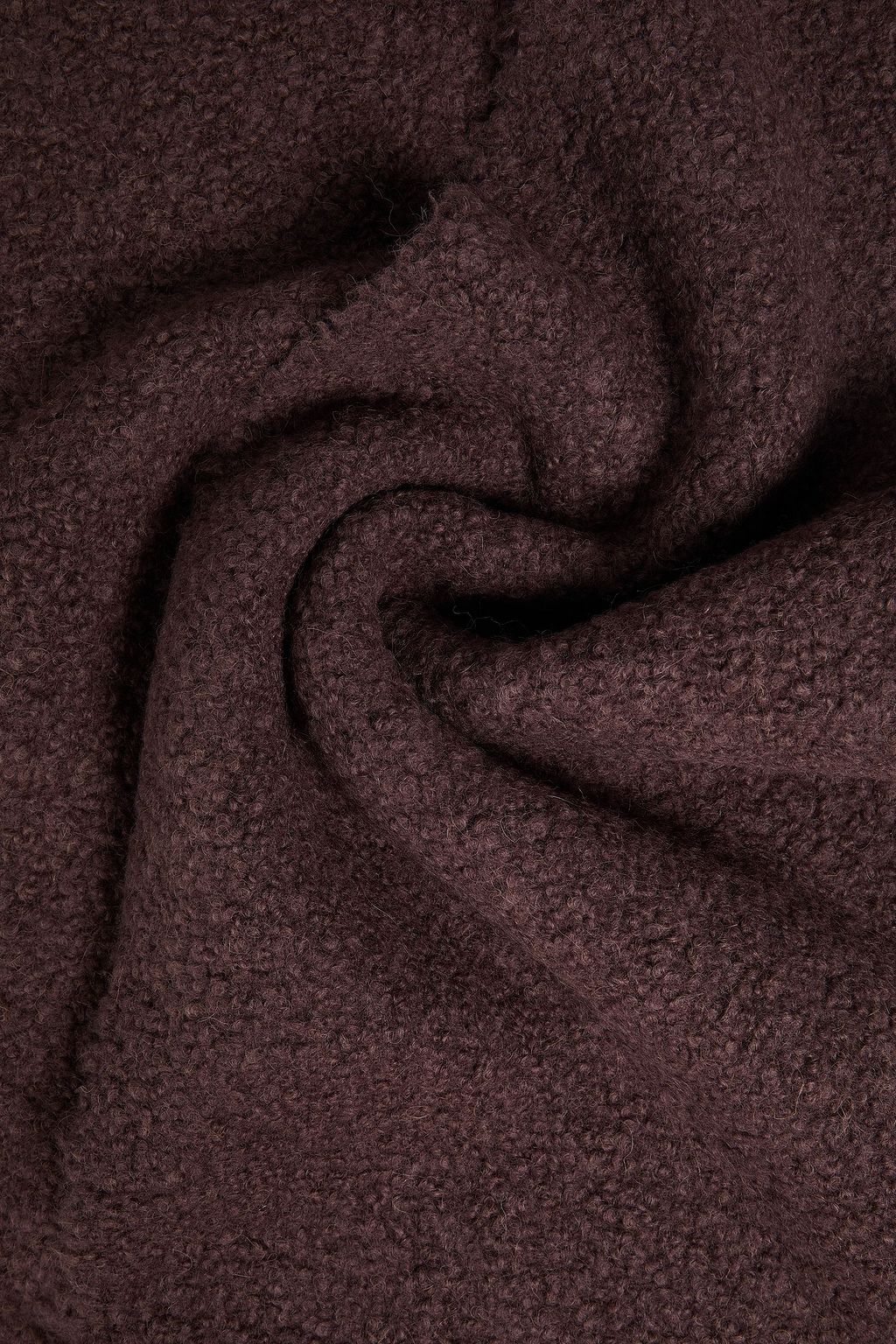 SANDRO Fringed bouclé-knit scarf