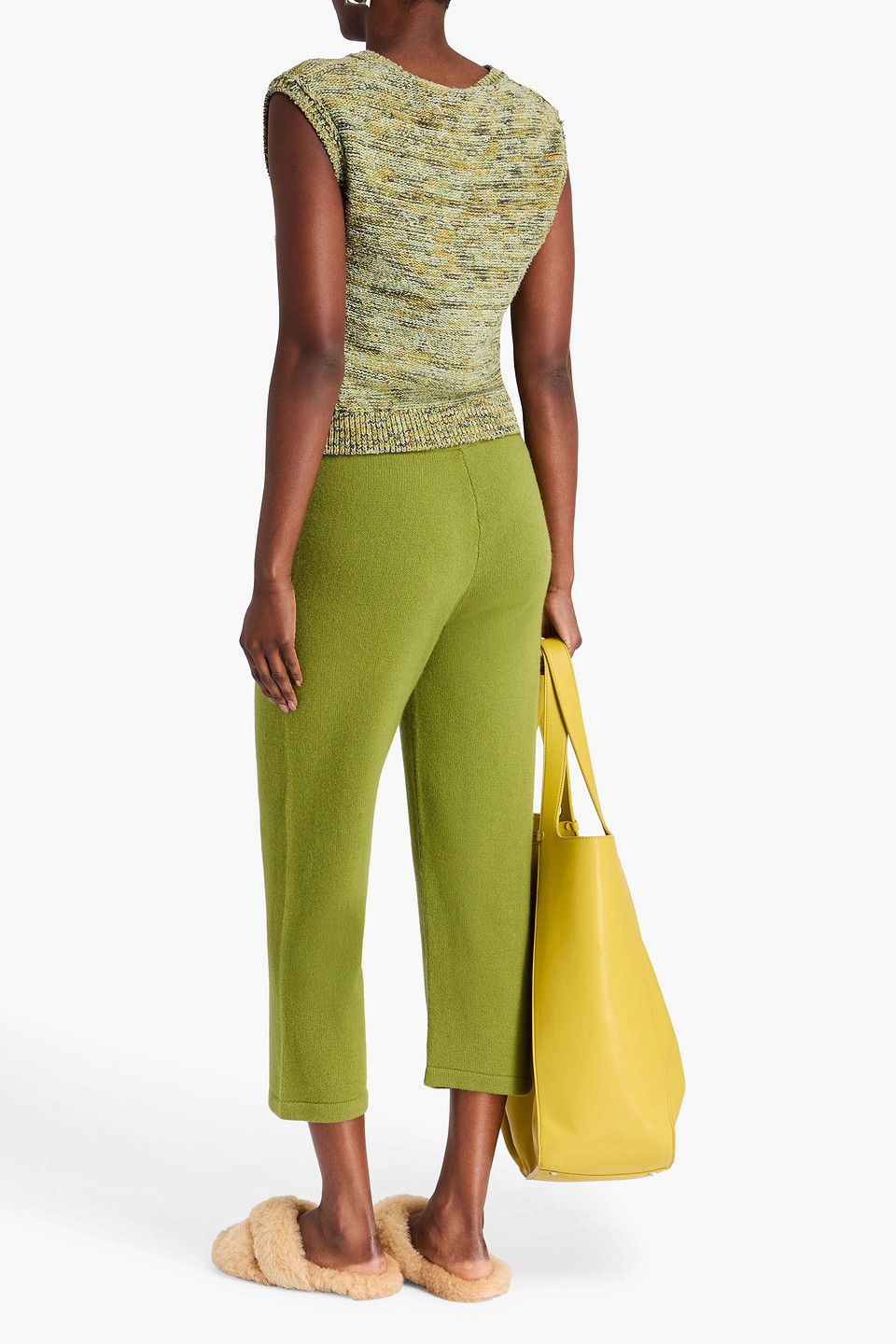  The Elder Statesman - Cropped Hose Mit Geradem Bein Aus Einer Merinowoll-kaschmirmischung - Grün - Xs 