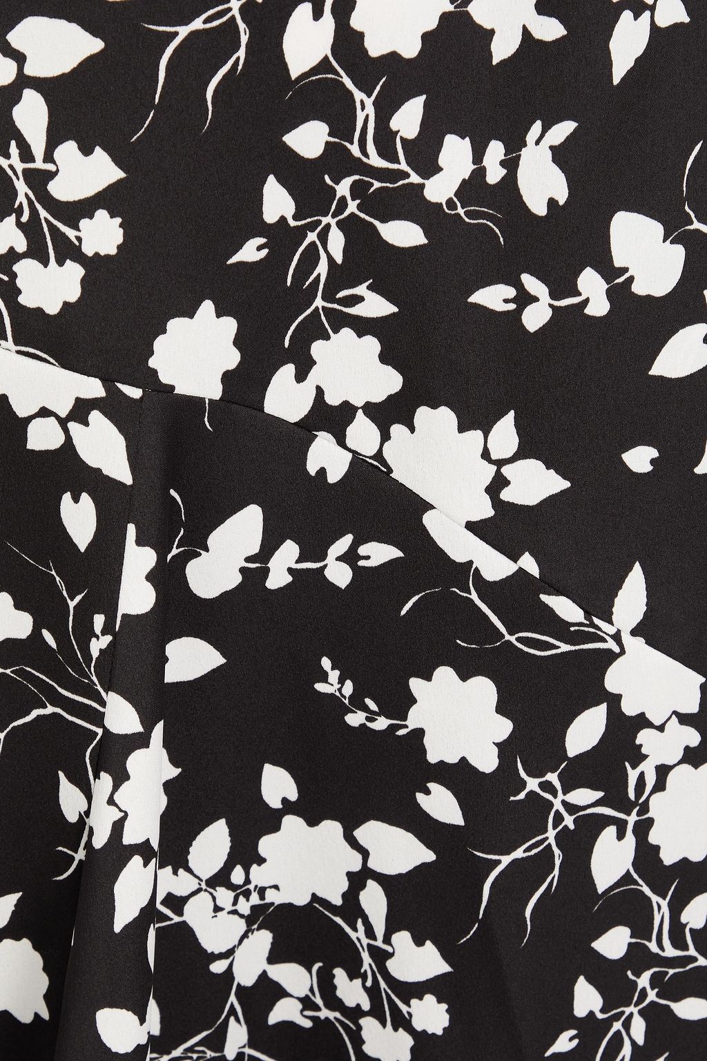 HIGH Floral-print satin midi skirt