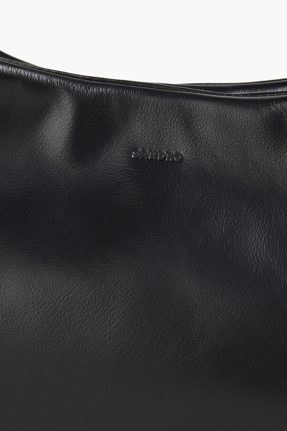  Sandro - Messenger Bag Aus Leder - Schwarz - Onesize 