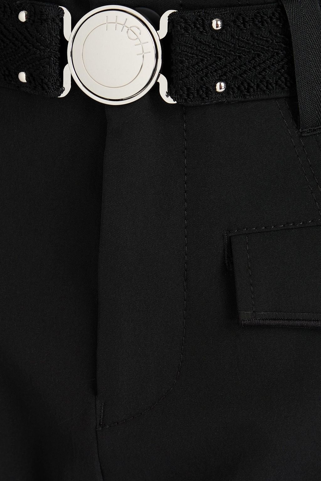 HIGH Cropped chain-embellished stretch-jersey tapered pants