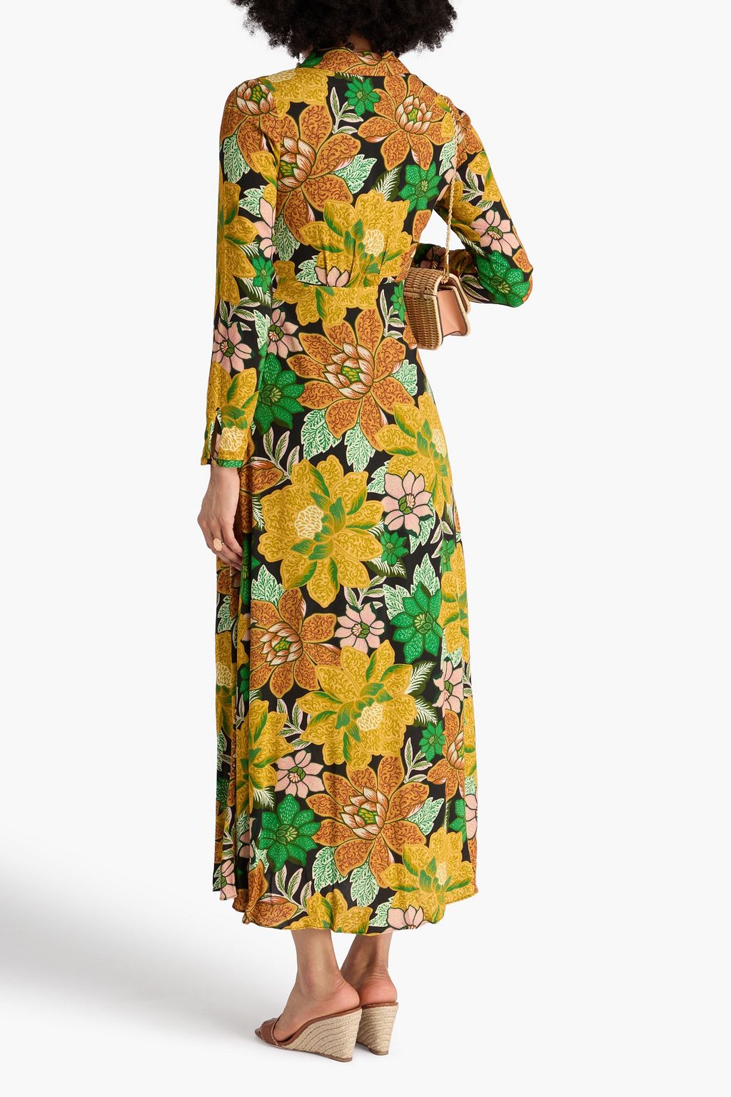 FARM RIO Midikleid aus Crêpe mit floralem Print