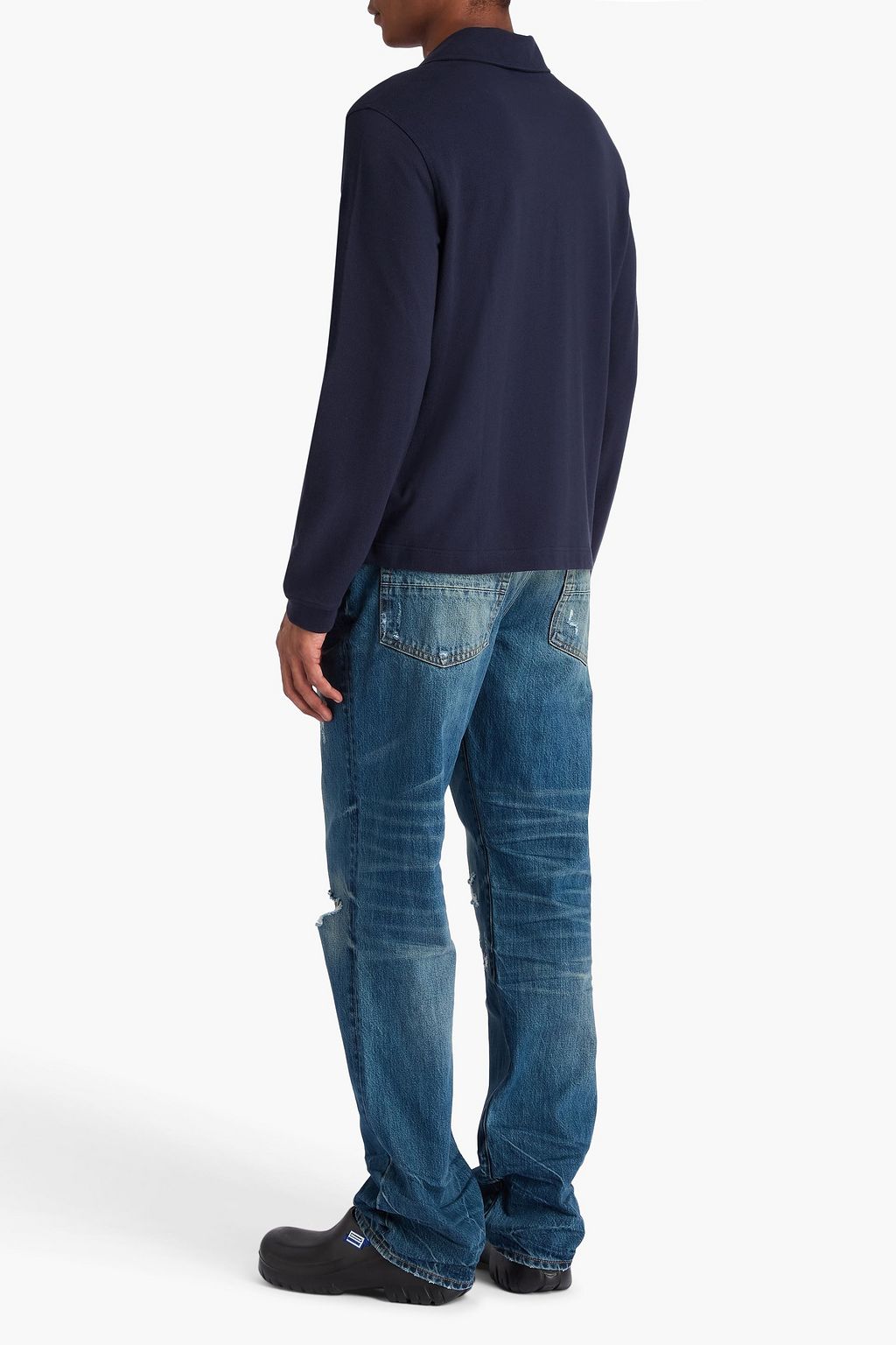 PALM ANGELS Cotton-piqué polo shirt