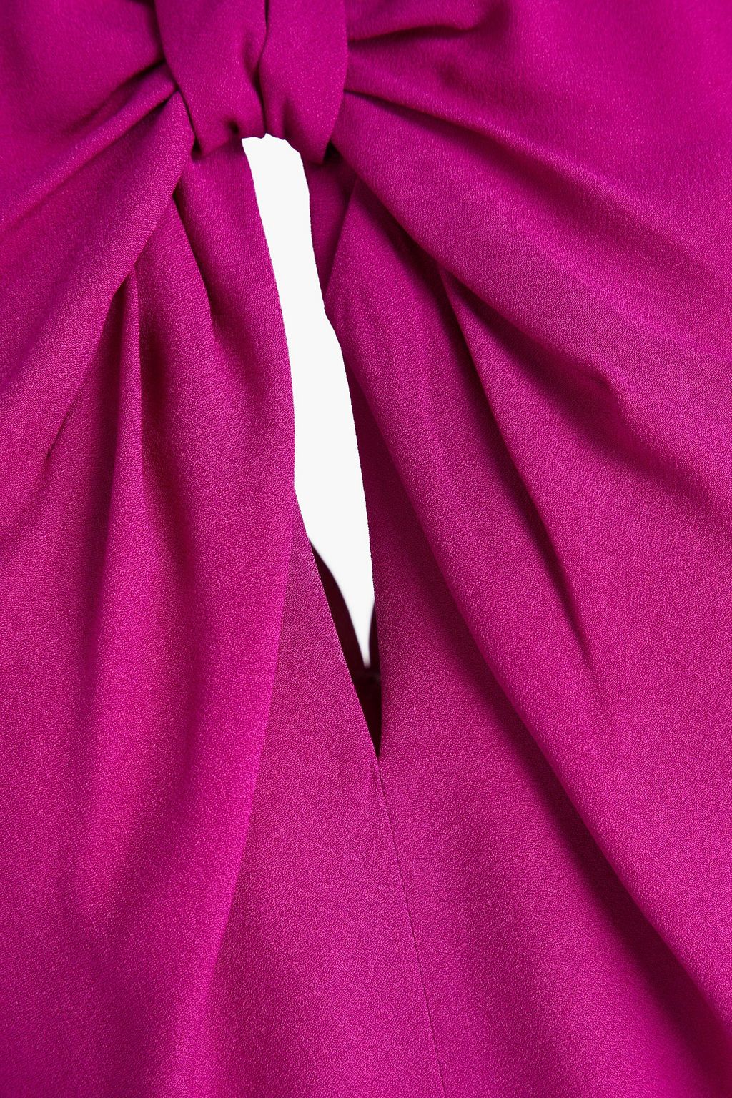 SALONI Midikleid „Marla“ aus glänzendem Crêpe mit Cut-outs und Schleife