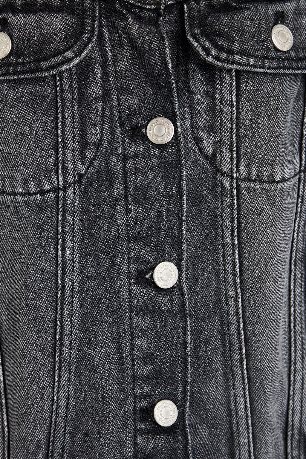 COURRÈGES Jeansjacke „Cocoon“ in ausgewaschener Optik