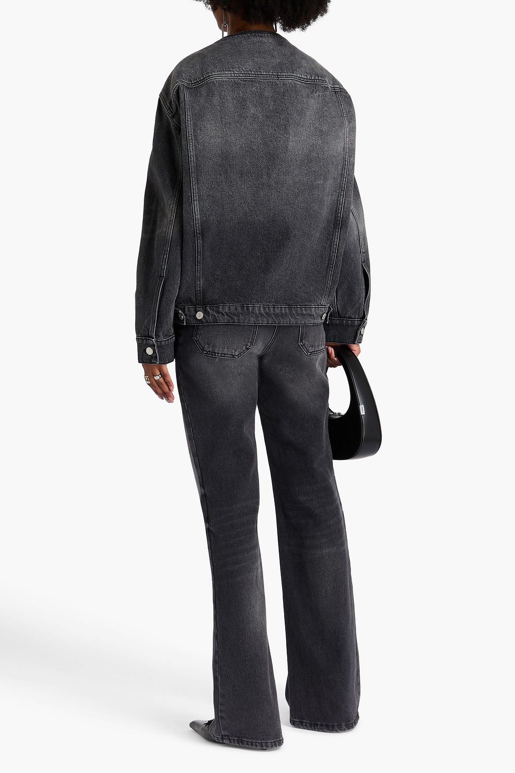 COURRÈGES Jeansjacke „Cocoon“ in ausgewaschener Optik