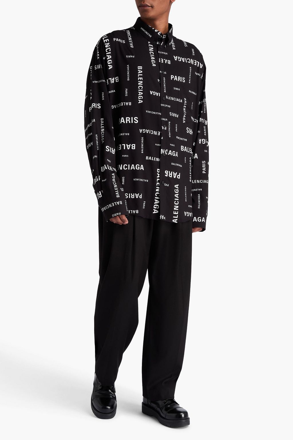 BALENCIAGA Printed twill shirt
