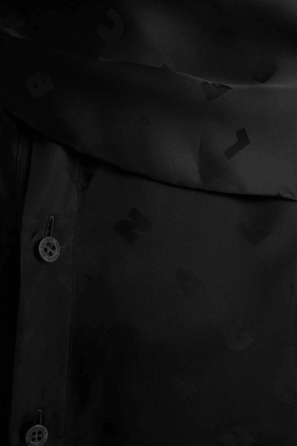 BALENCIAGA サテンジャカード フード付きシャツ