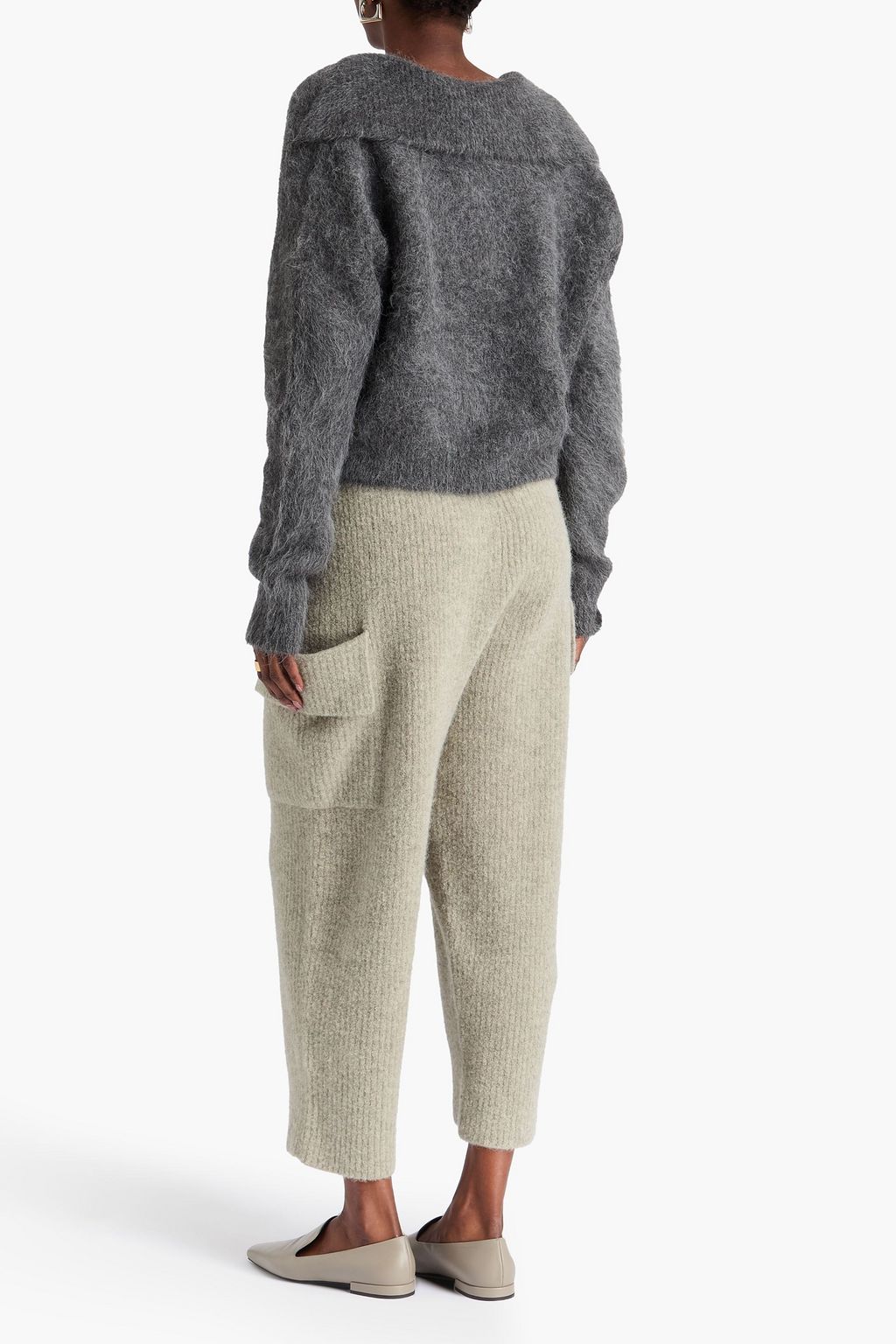 LAUREN MANOOGIAN Ribbed alpaca and wool-blend tapered pants