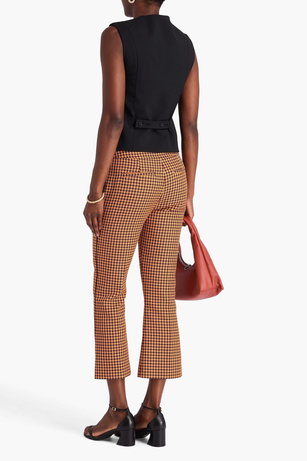 MARNI Checked jacquard kick-flare pants