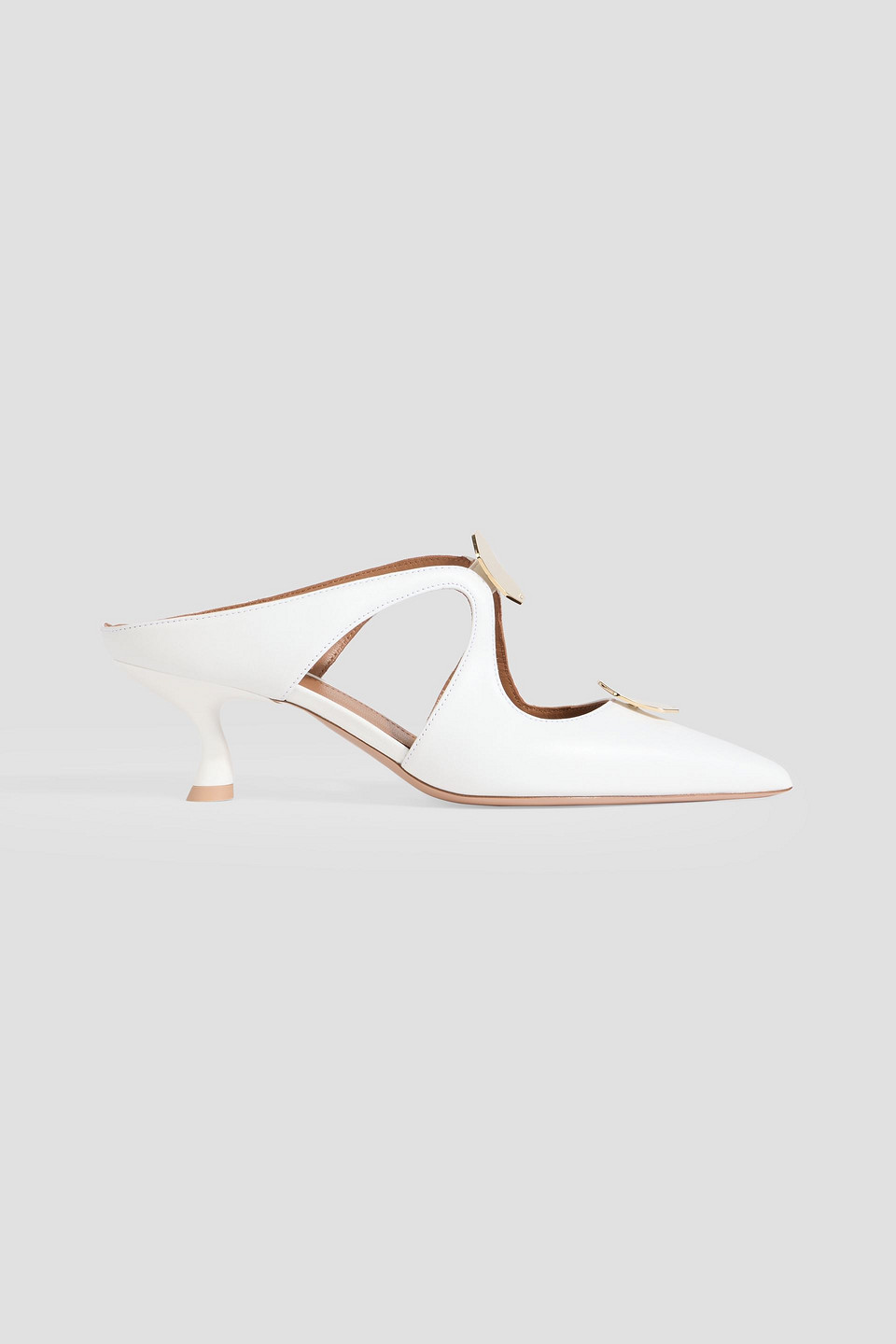 Malone Souliers Tina 45 Embellished Leather Mules In White