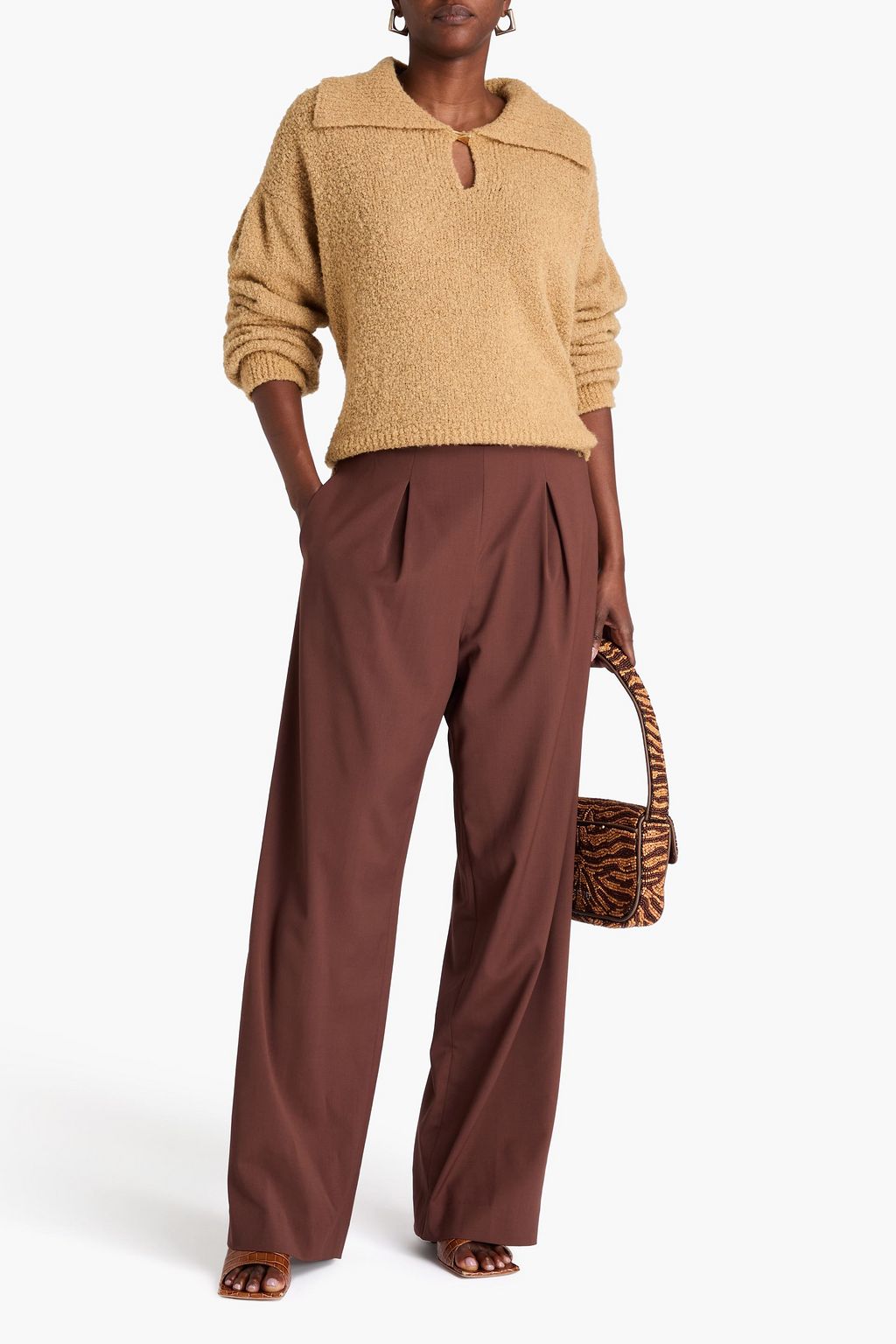 REJINA PYO Wool-blend wide-leg pants