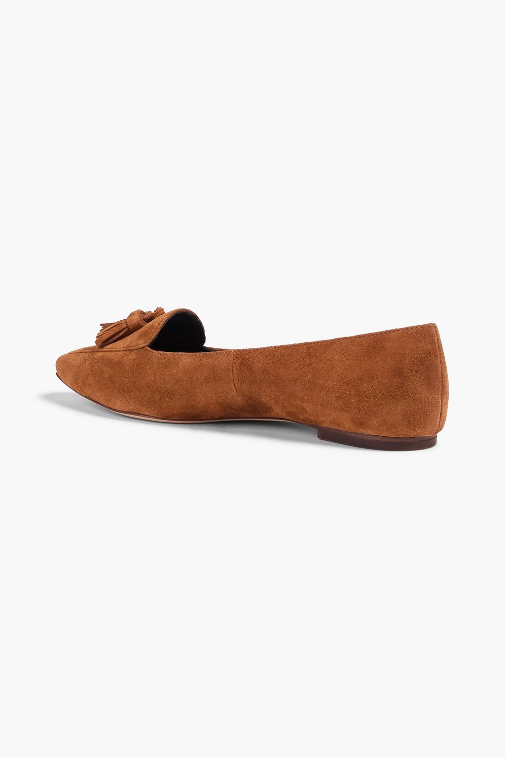 VERONICA BEARD Cleo tasseled suede point-toe flats