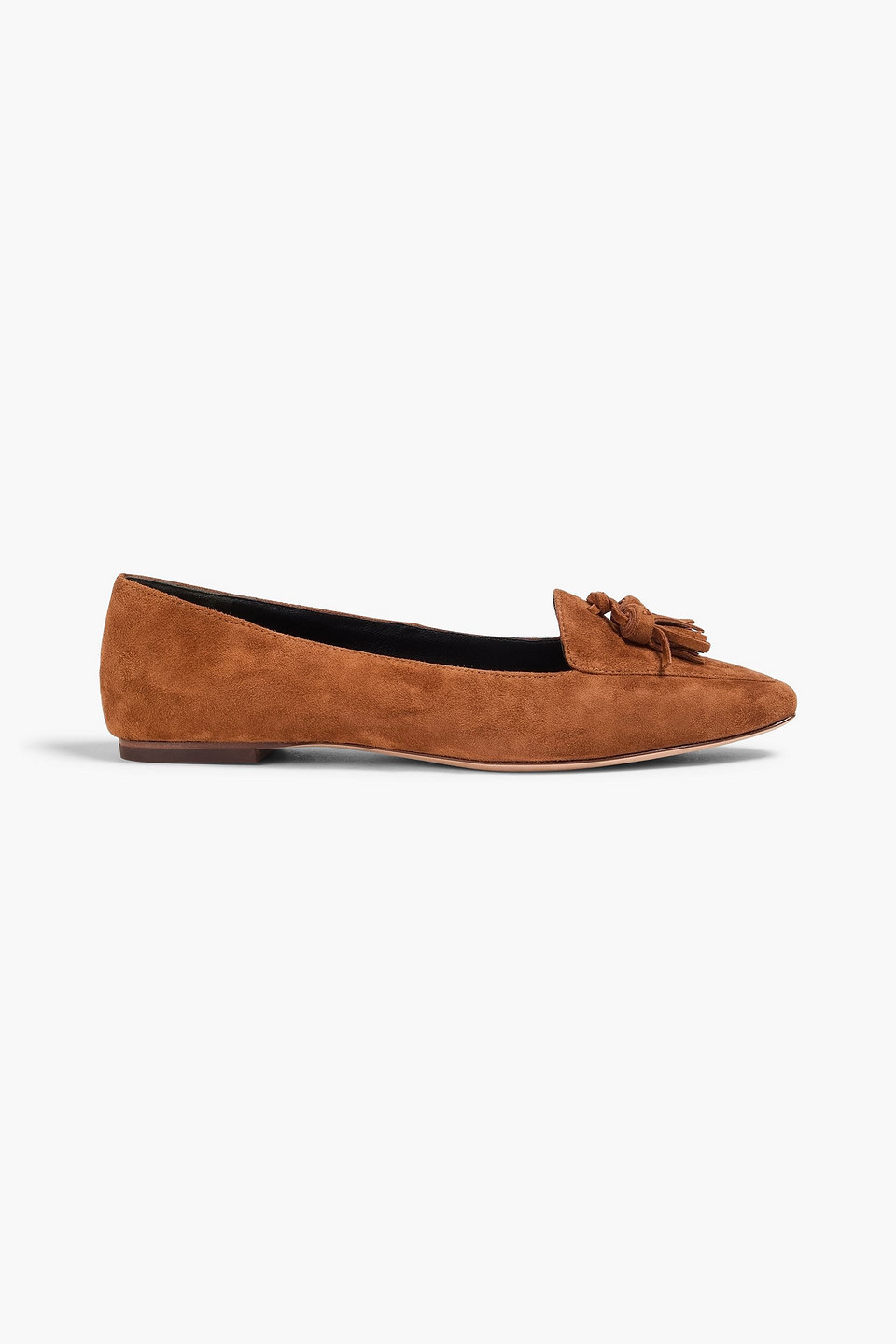 VERONICA BEARD CLEO TASSELED SUEDE POINT-TOE FLATS