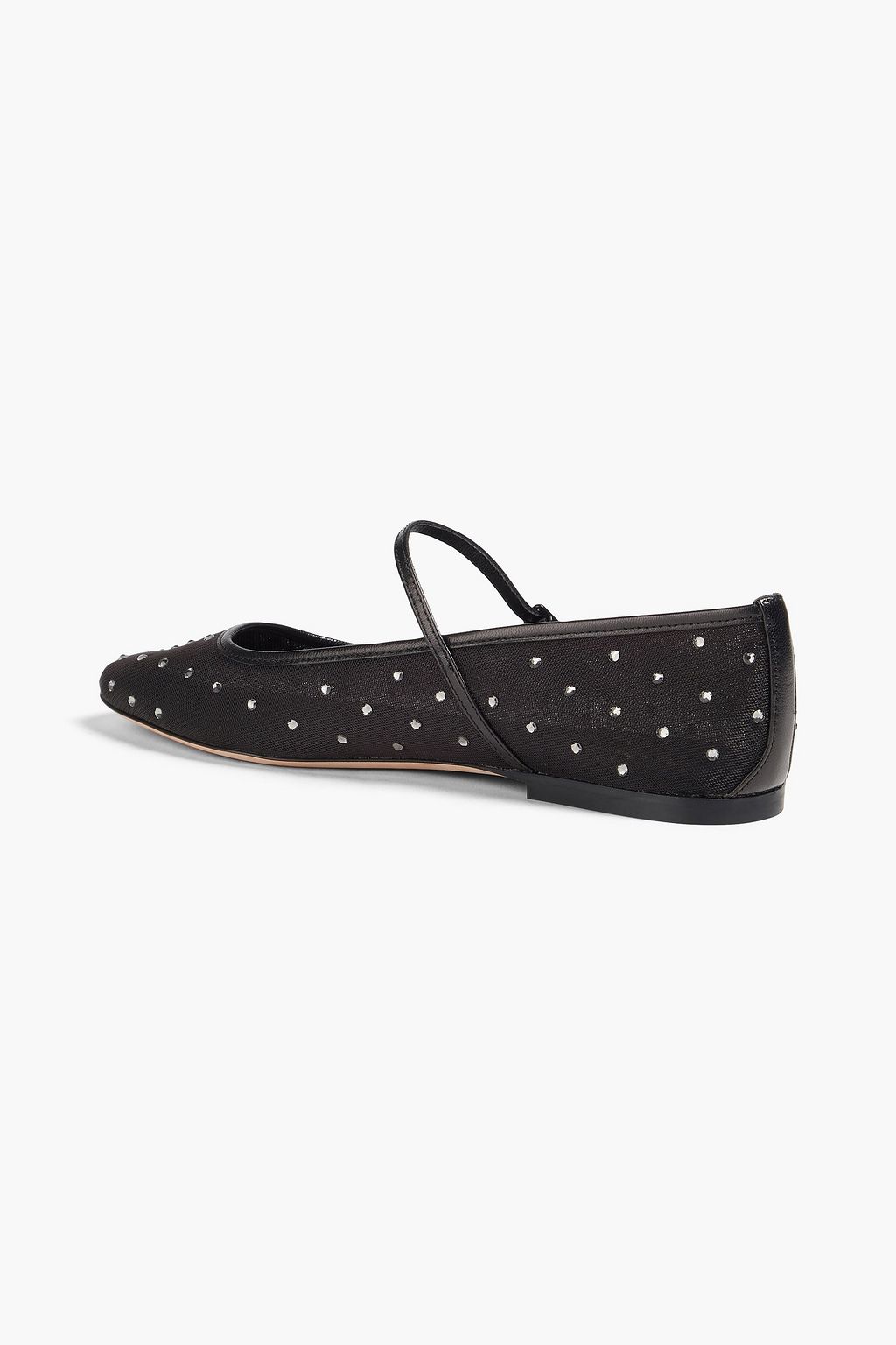 VERONICA BEARD Ellie crystal-embellished mesh Mary Jane flats