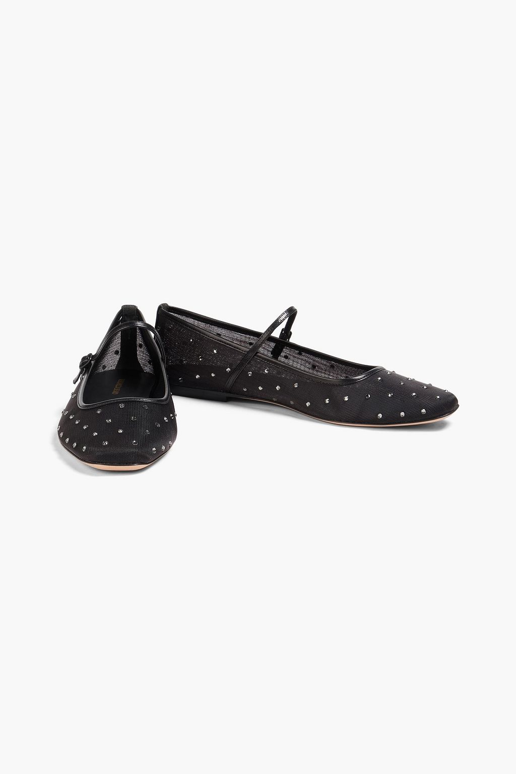VERONICA BEARD Ellie crystal-embellished mesh Mary Jane flats