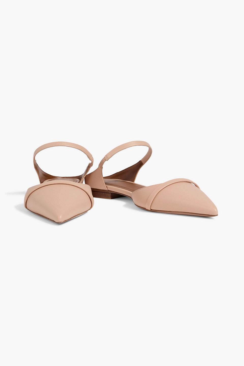 Malone Souliers Uma Leather Point-toe Flats In Pink