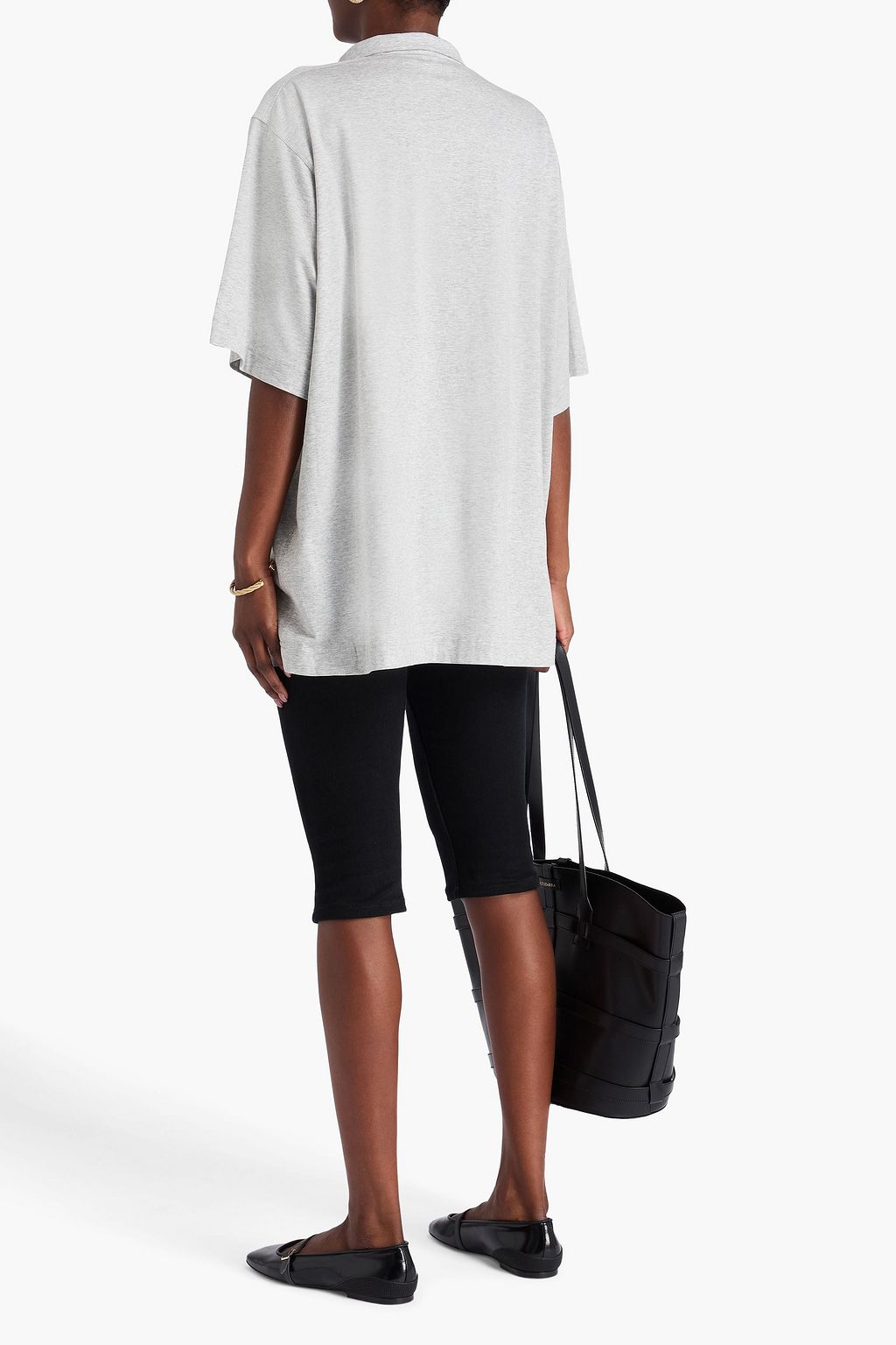 TOTEME Tie-detailed cotton-jersey top