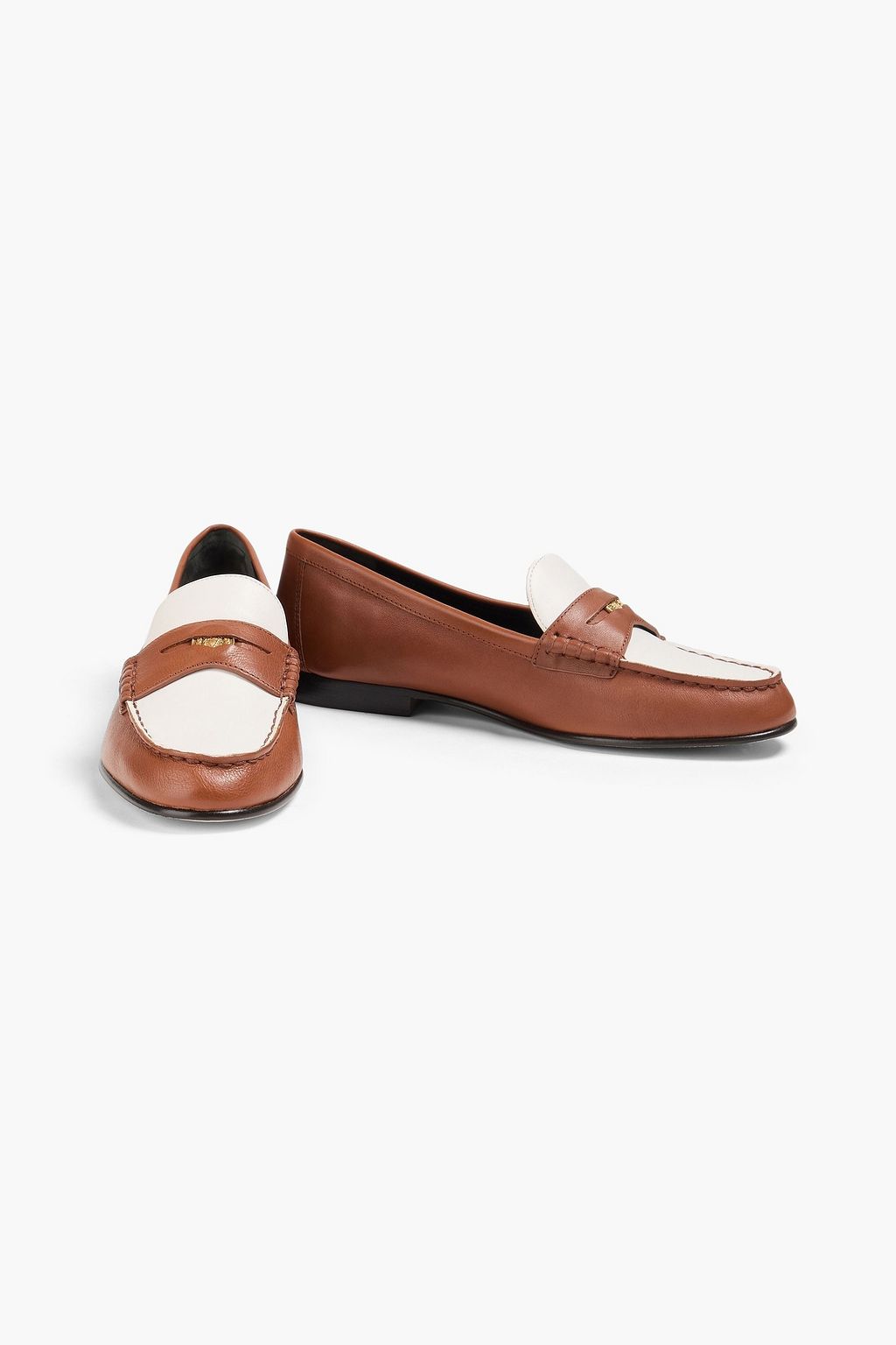 VERONICA BEARD Lily two-tone leather penny loafers