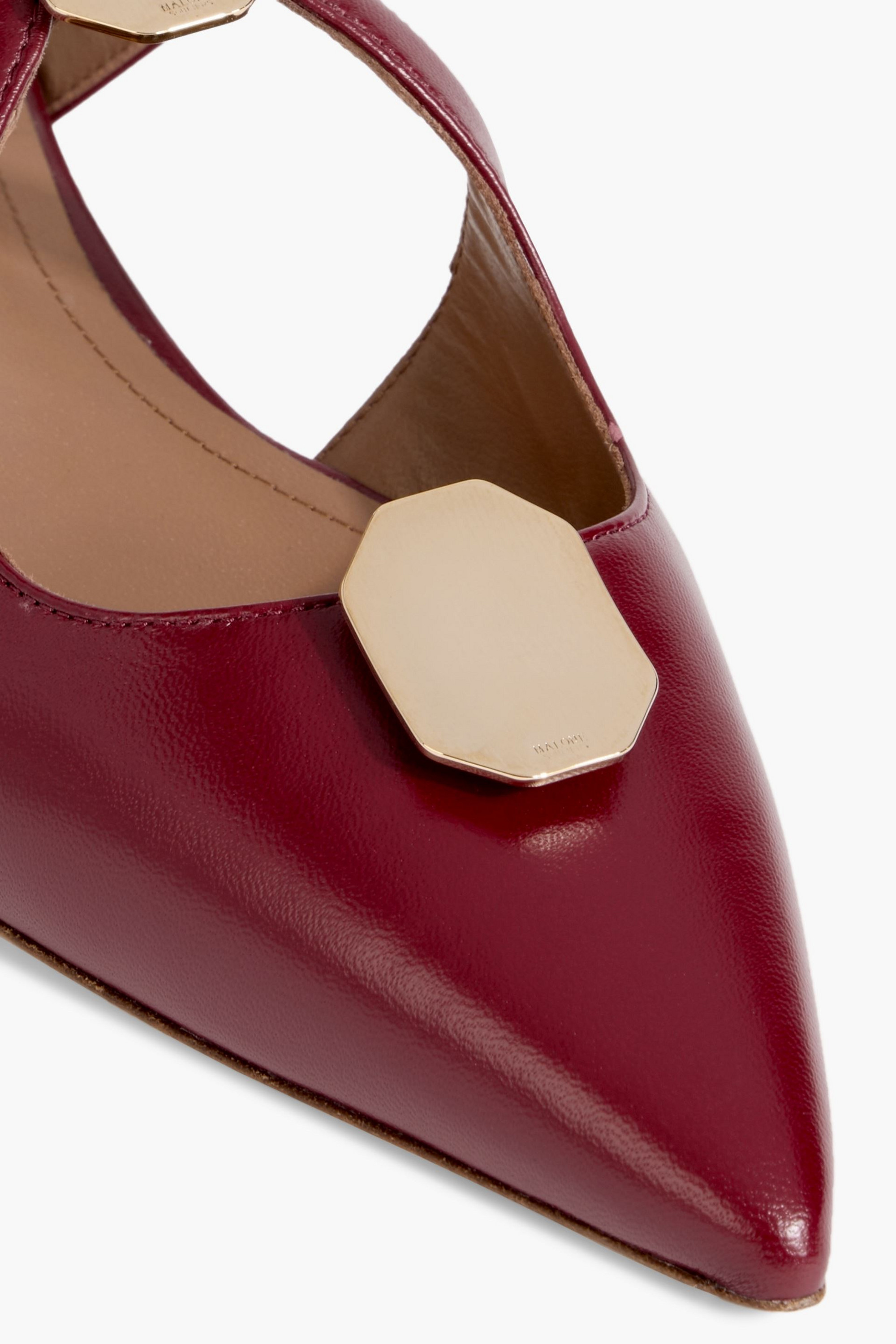 Malone Souliers Tina embellished leather point-toe flats thumbnail