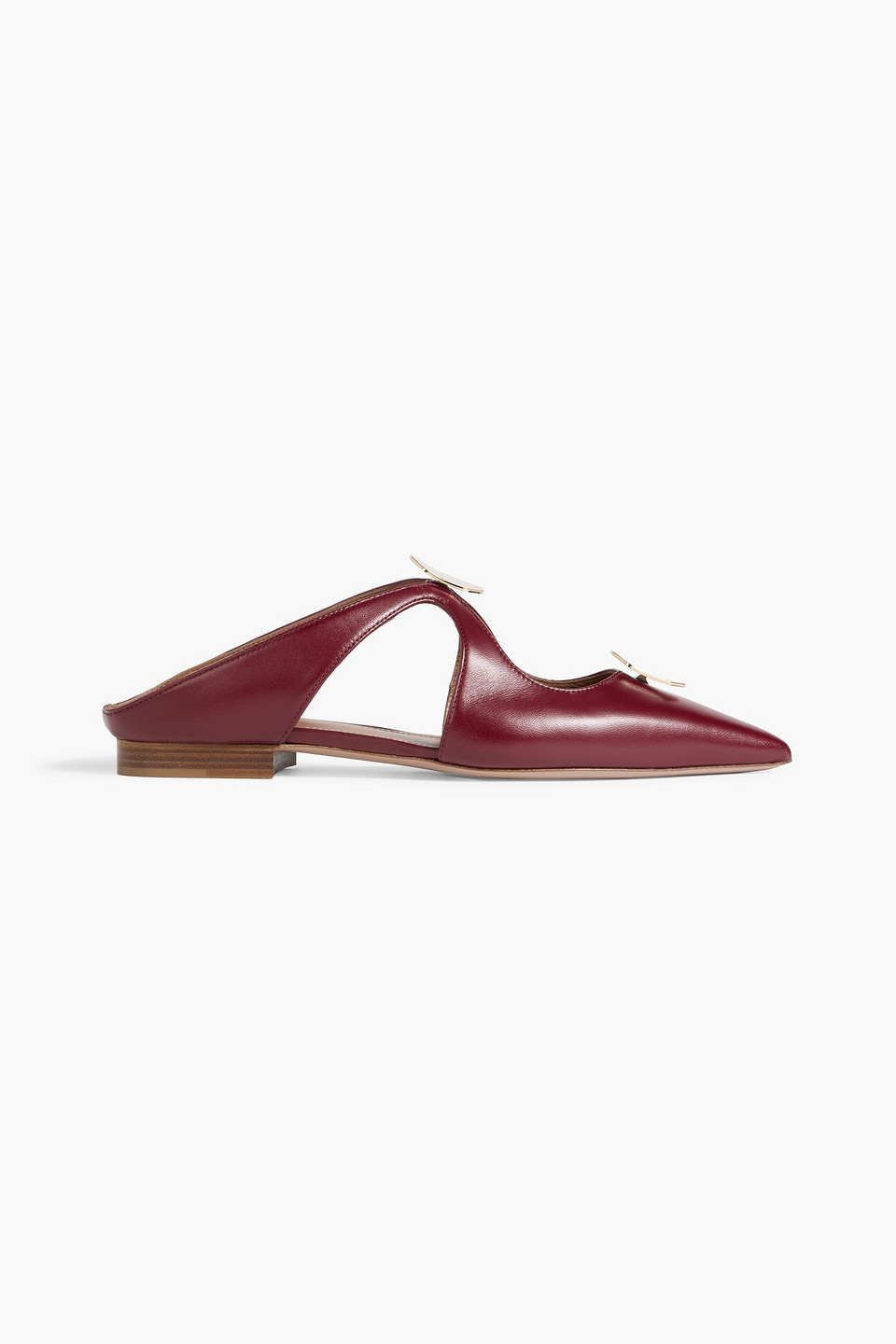 Tina embellished leather point-toe flats