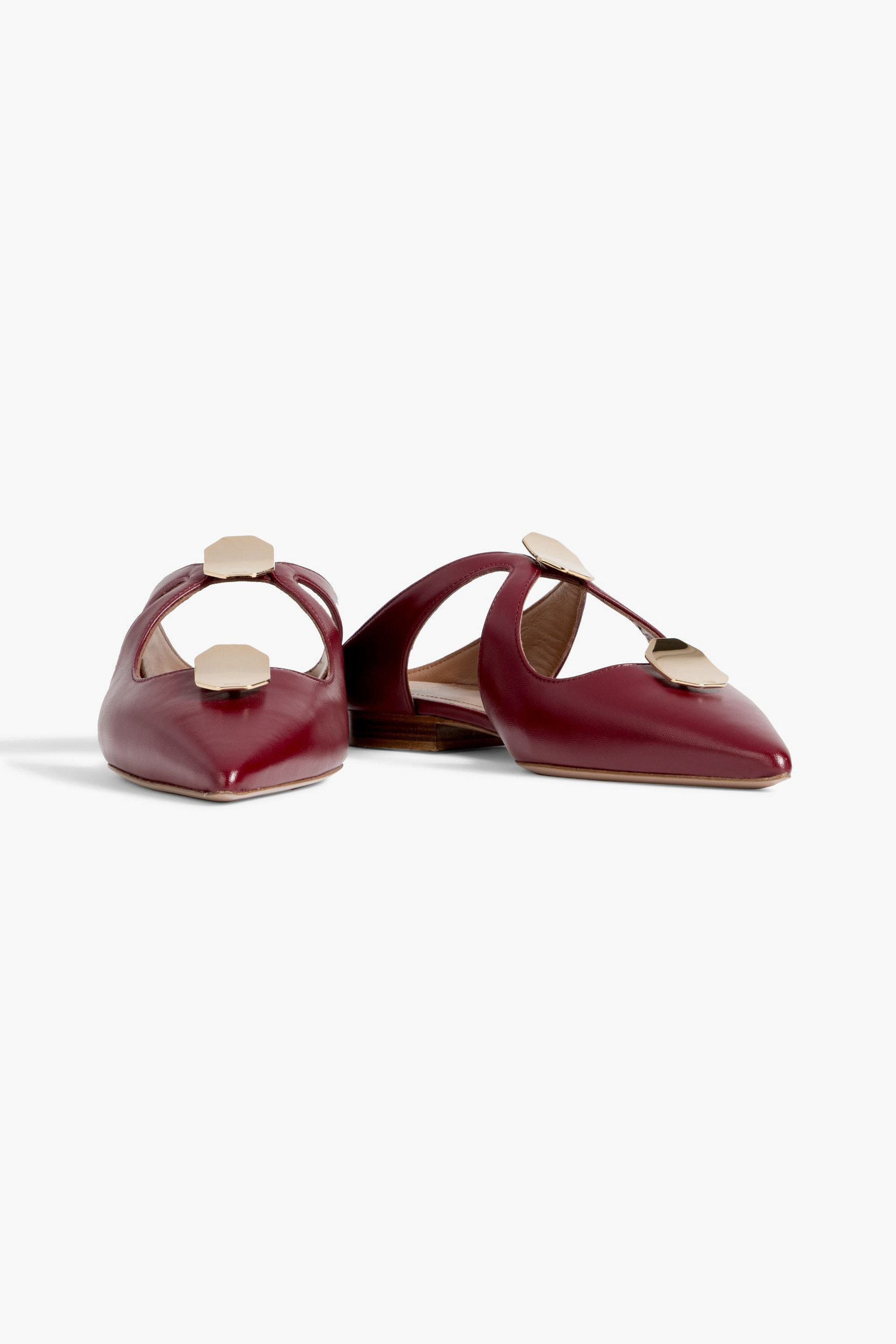 Malone Souliers Tina embellished leather point-toe flats thumbnail