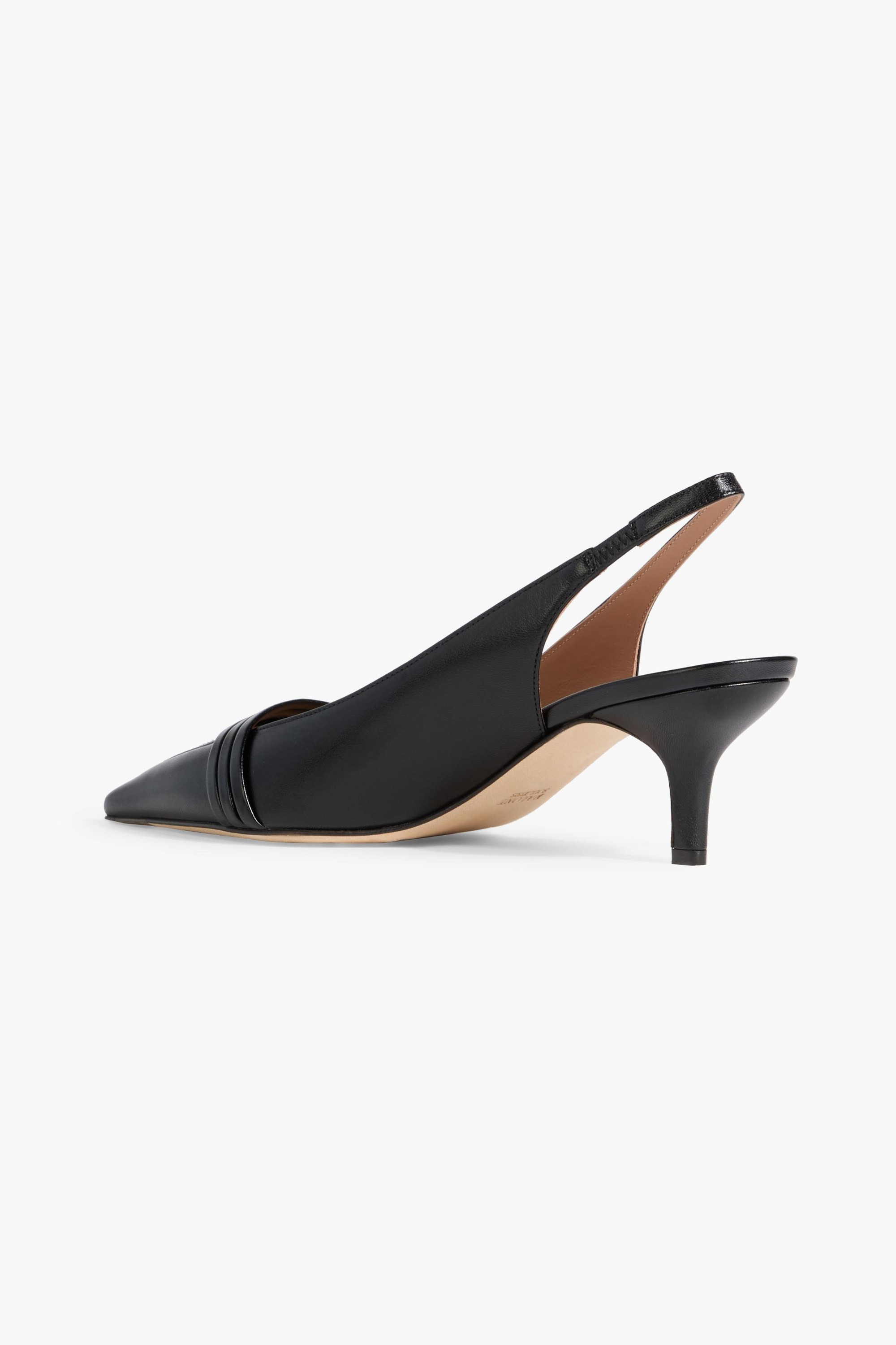 Malone Souliers Tanner 45 suede-trimmed leather slingback pumps thumbnail