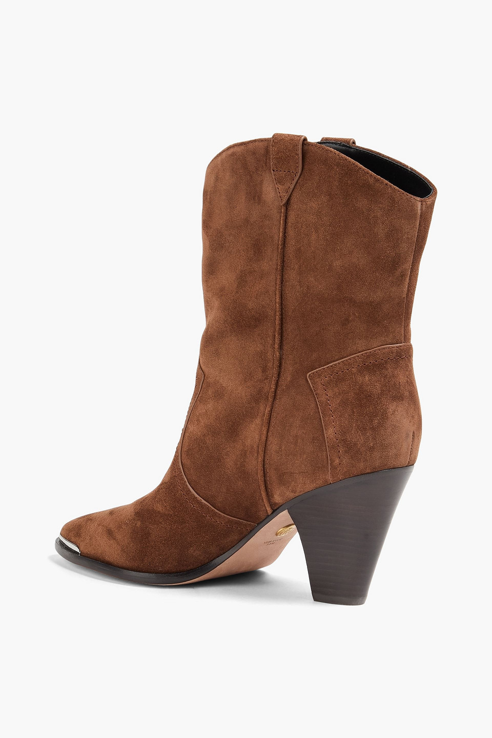  Veronica Beard - Cody Embellished Suede Ankle Boots - Brown - Us 8 