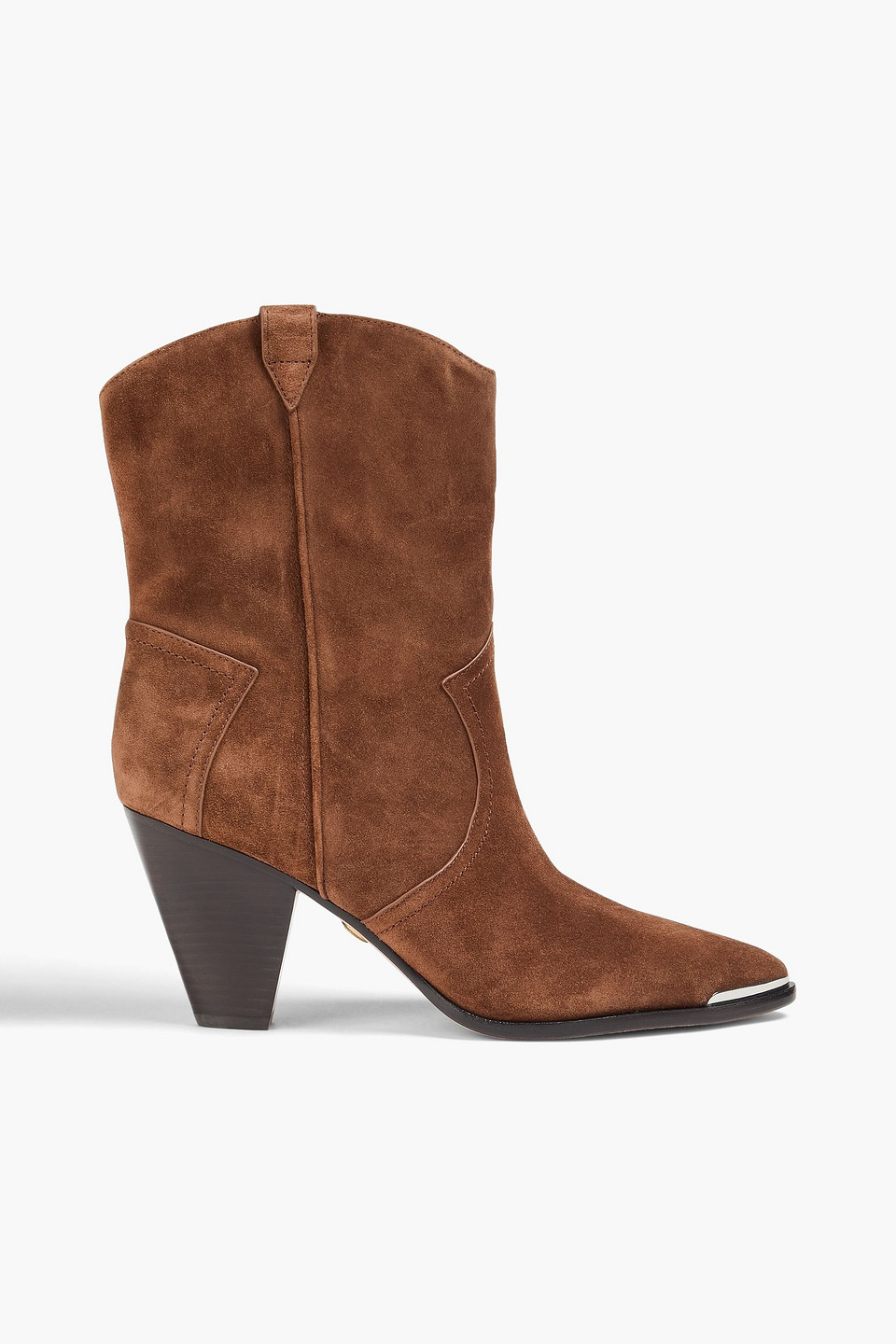 Veronica Beard Cody Embellished Suede Ankle Boots In Brown