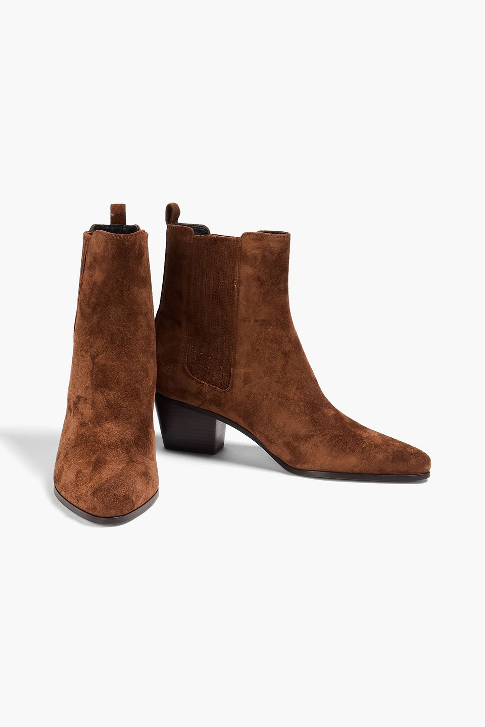  Veronica Beard - Alina Suede Ankle Boots - Brown - Us 7.5 