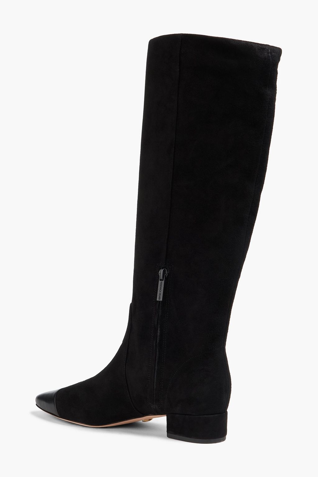 VERONICA BEARD Cecile suede and leather knee boots