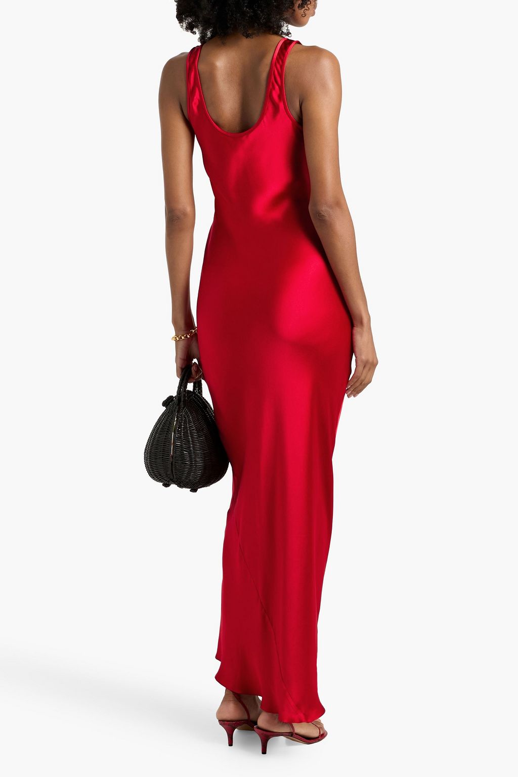 ANINE BING Alison silk-satin maxi dress