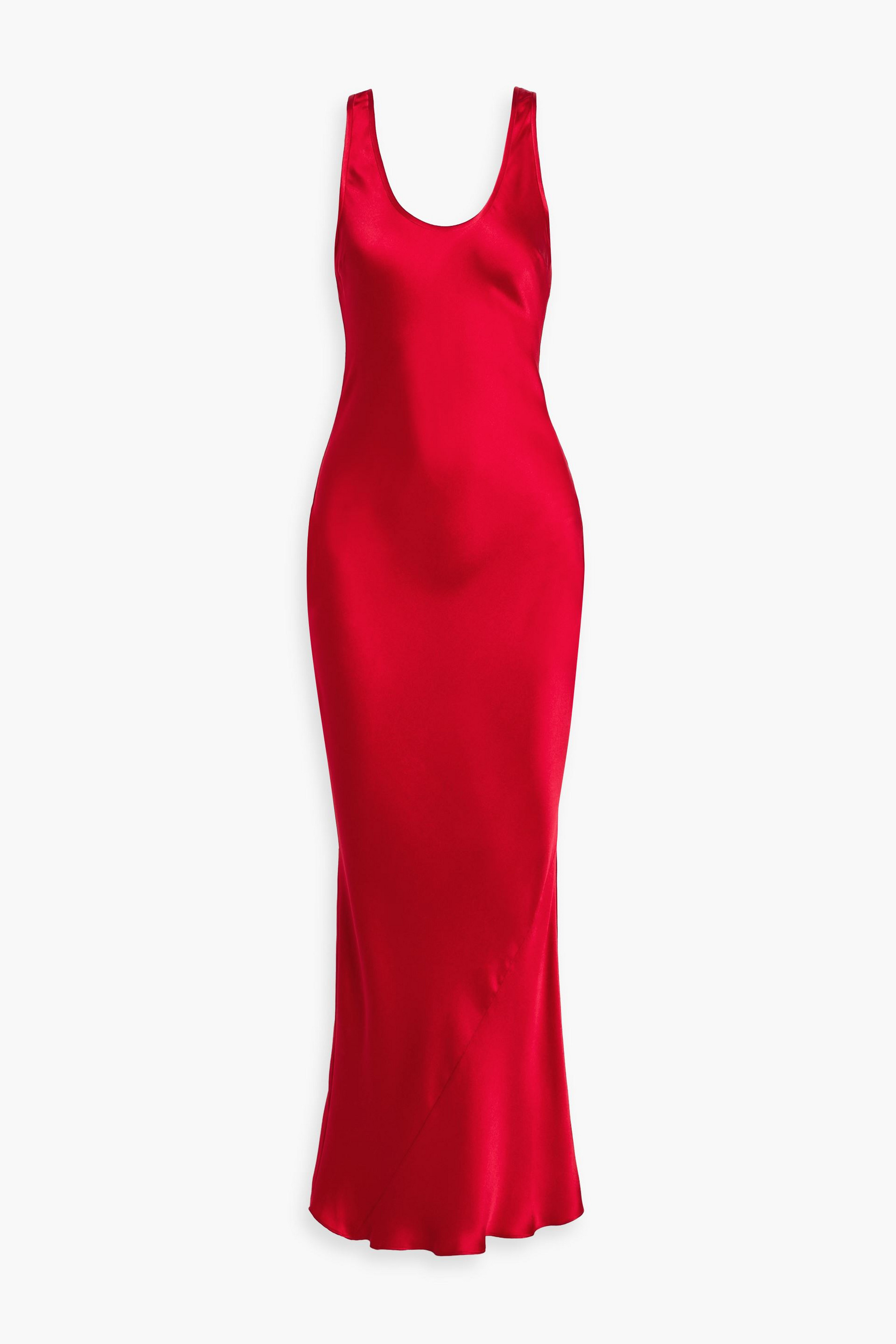 ANINE BING Alison silk-satin maxi dress