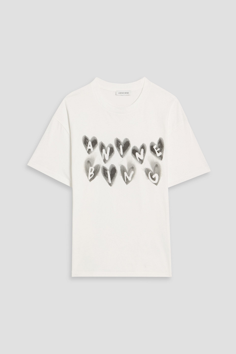 Anine Bing Cade Printed Cotton-jersey T-shirt In White