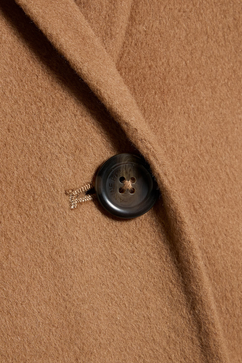 Anine Bing Quinn Wool And Cashmere-blend Felt Coat In Brown