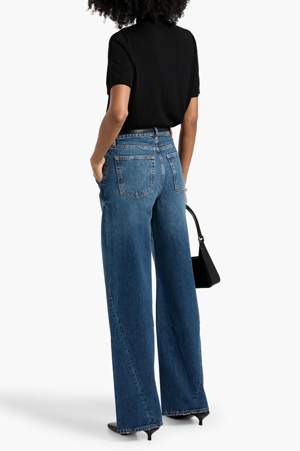 ANINE BING Monique merino wool and cashmere-blend turtleneck sweater